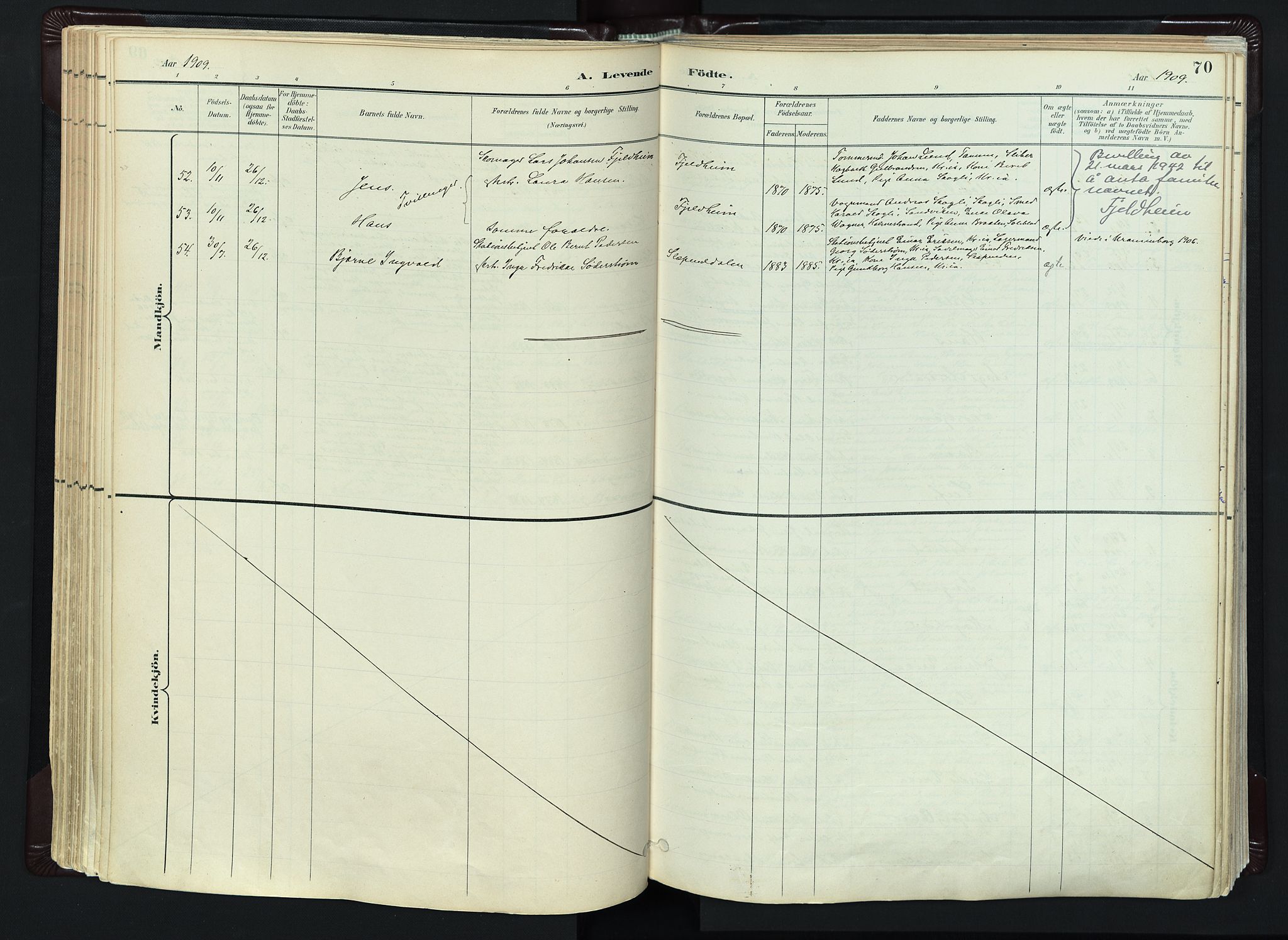 Vestre Bærum prestekontor Kirkebøker, AV/SAO-A-10209a/F/Fa/L0001: Parish register (official) no. 1, 1896-1923, p. 70