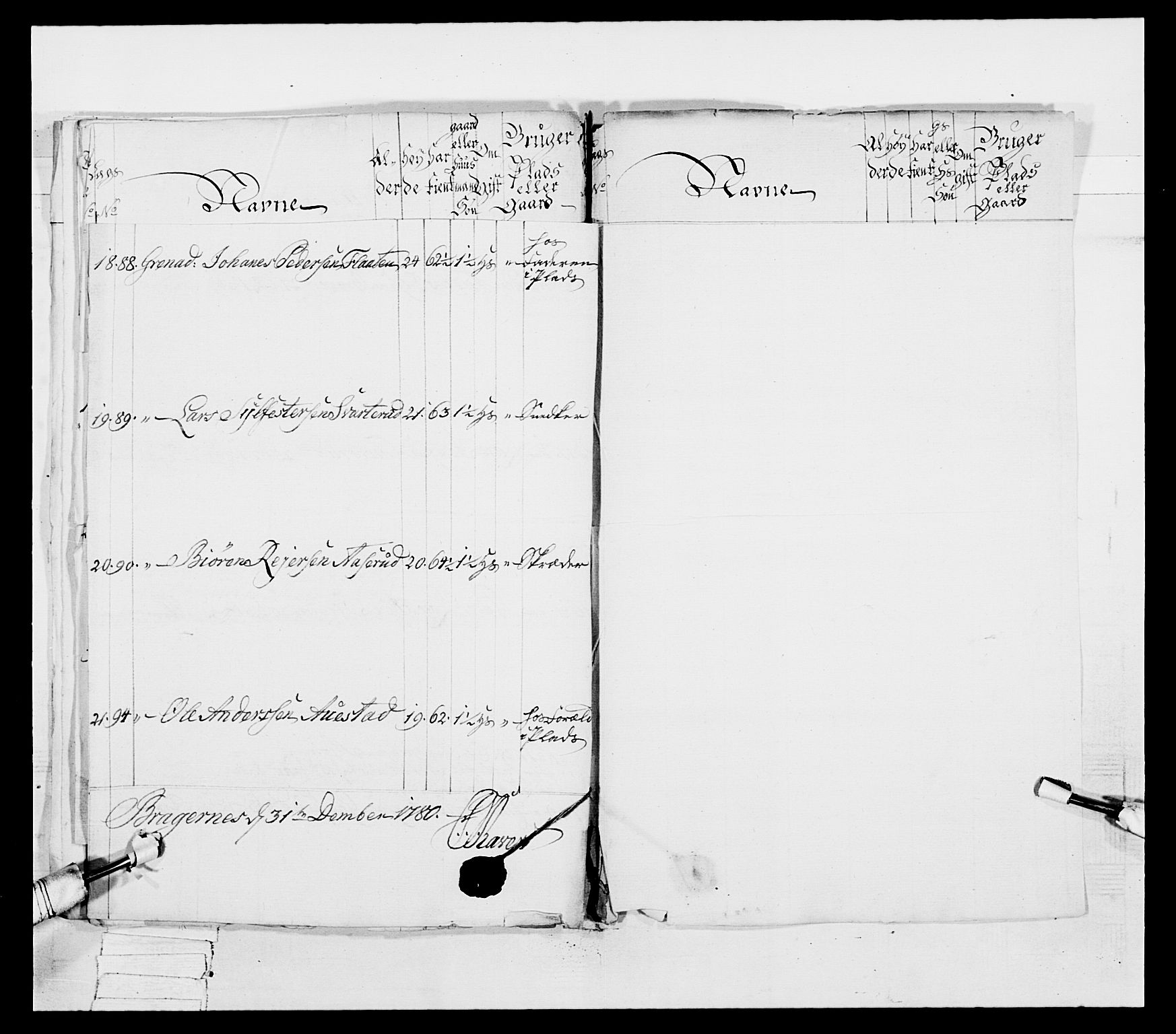 Generalitets- og kommissariatskollegiet, Det kongelige norske kommissariatskollegium, AV/RA-EA-5420/E/Eh/L0038: 1. Akershusiske nasjonale infanteriregiment, 1776-1788, p. 247