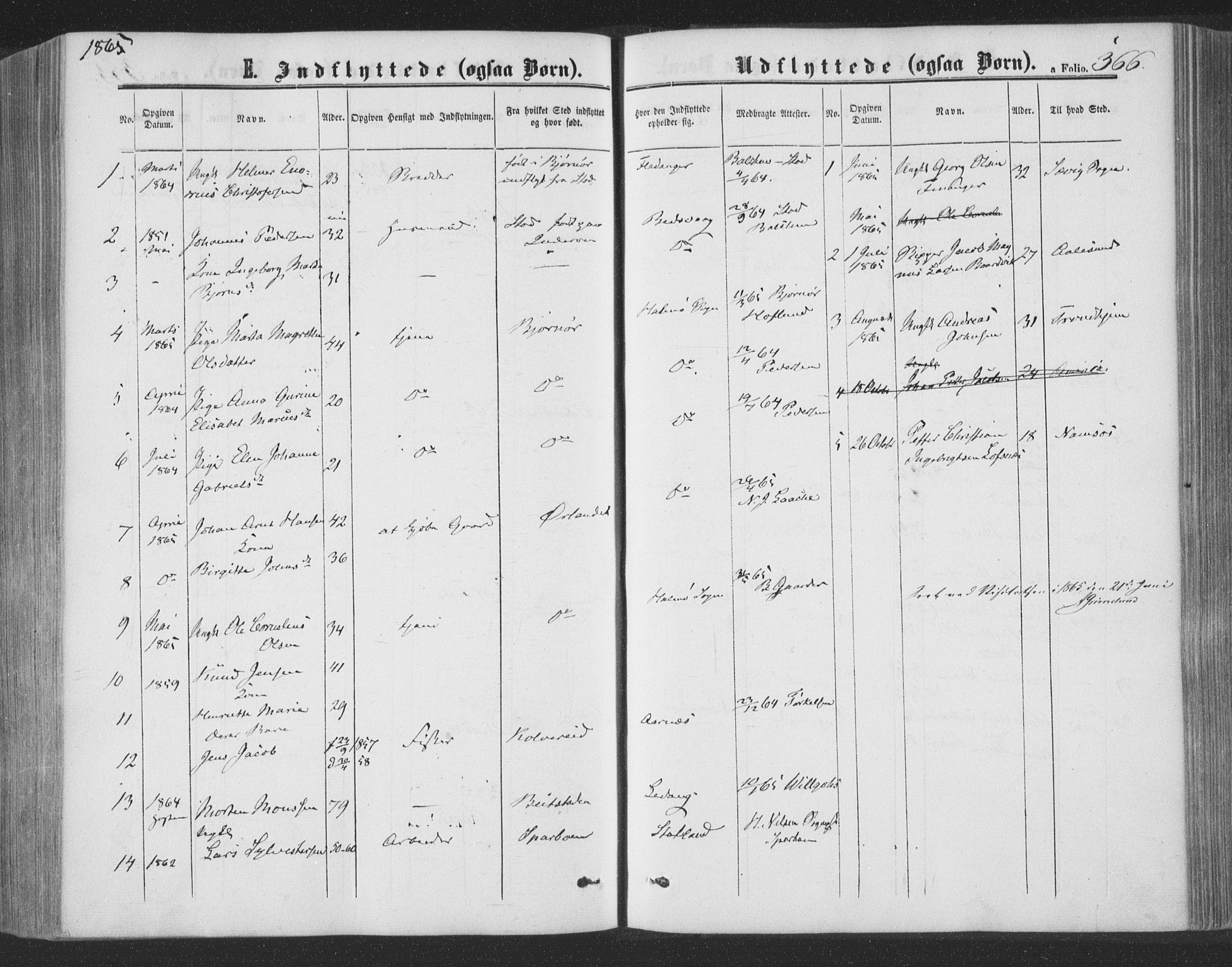 Ministerialprotokoller, klokkerbøker og fødselsregistre - Nord-Trøndelag, SAT/A-1458/773/L0615: Parish register (official) no. 773A06, 1857-1870, p. 366