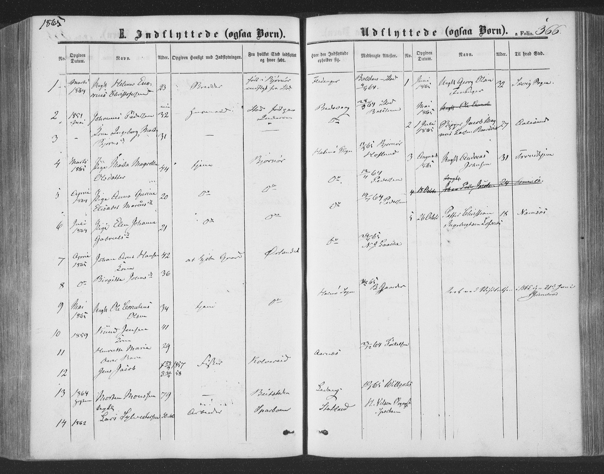 Ministerialprotokoller, klokkerbøker og fødselsregistre - Nord-Trøndelag, AV/SAT-A-1458/773/L0615: Parish register (official) no. 773A06, 1857-1870, p. 366