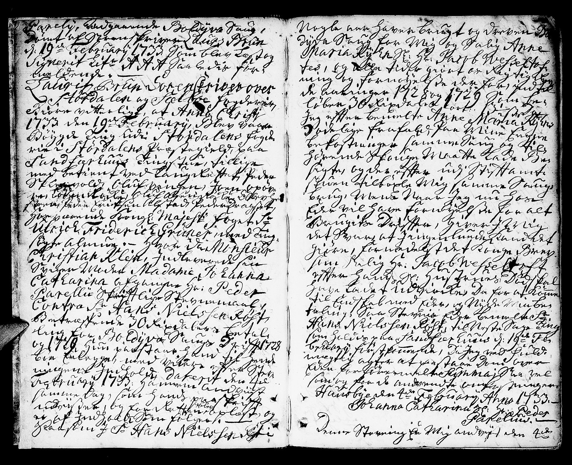 Innherad prosti, AV/SAT-A-6524/1/G/Gc/L0003: Skifteprotokoll B II, 1735-1781, p. 4b-5a