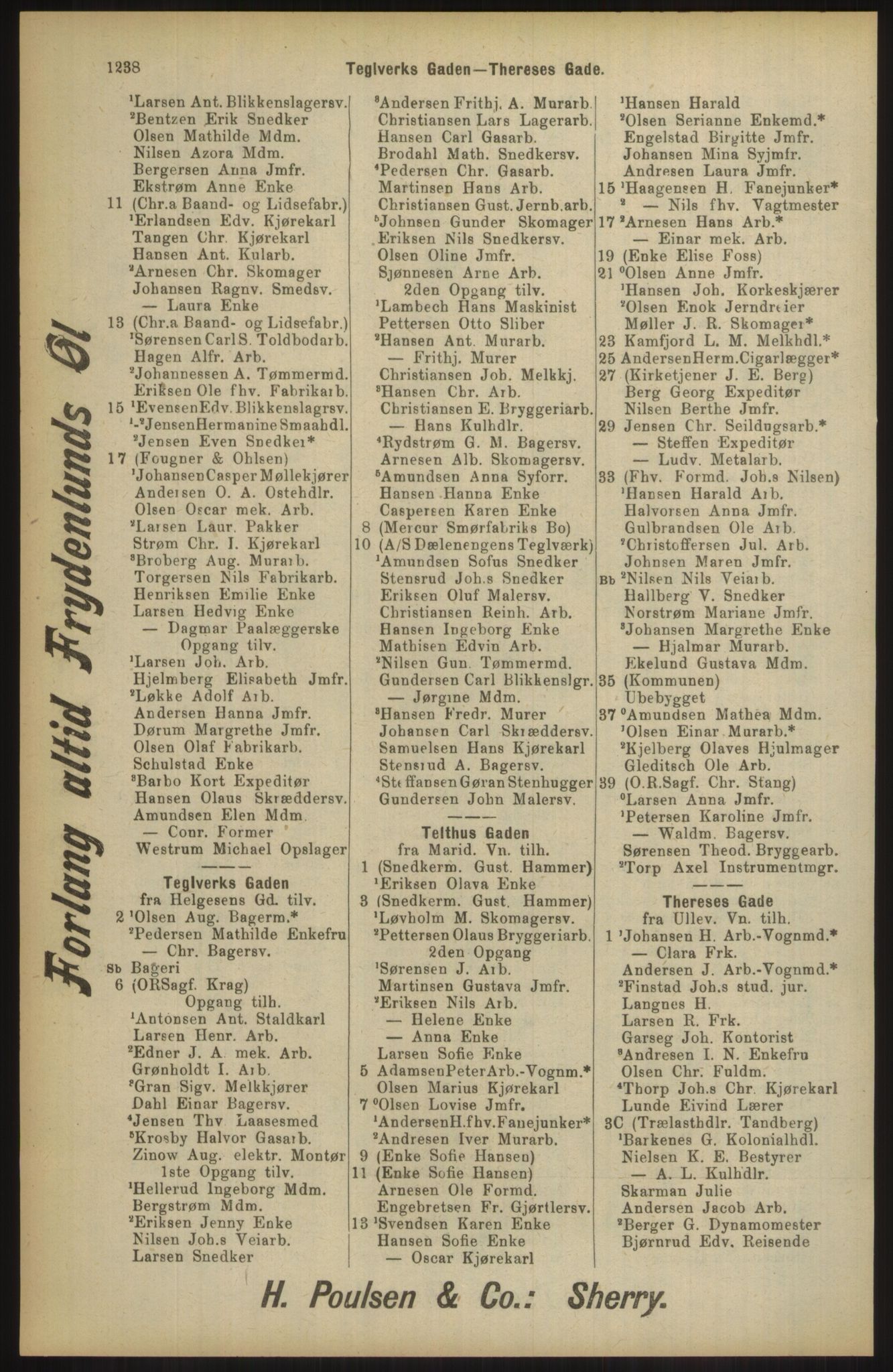 Kristiania/Oslo adressebok, PUBL/-, 1904, p. 1238