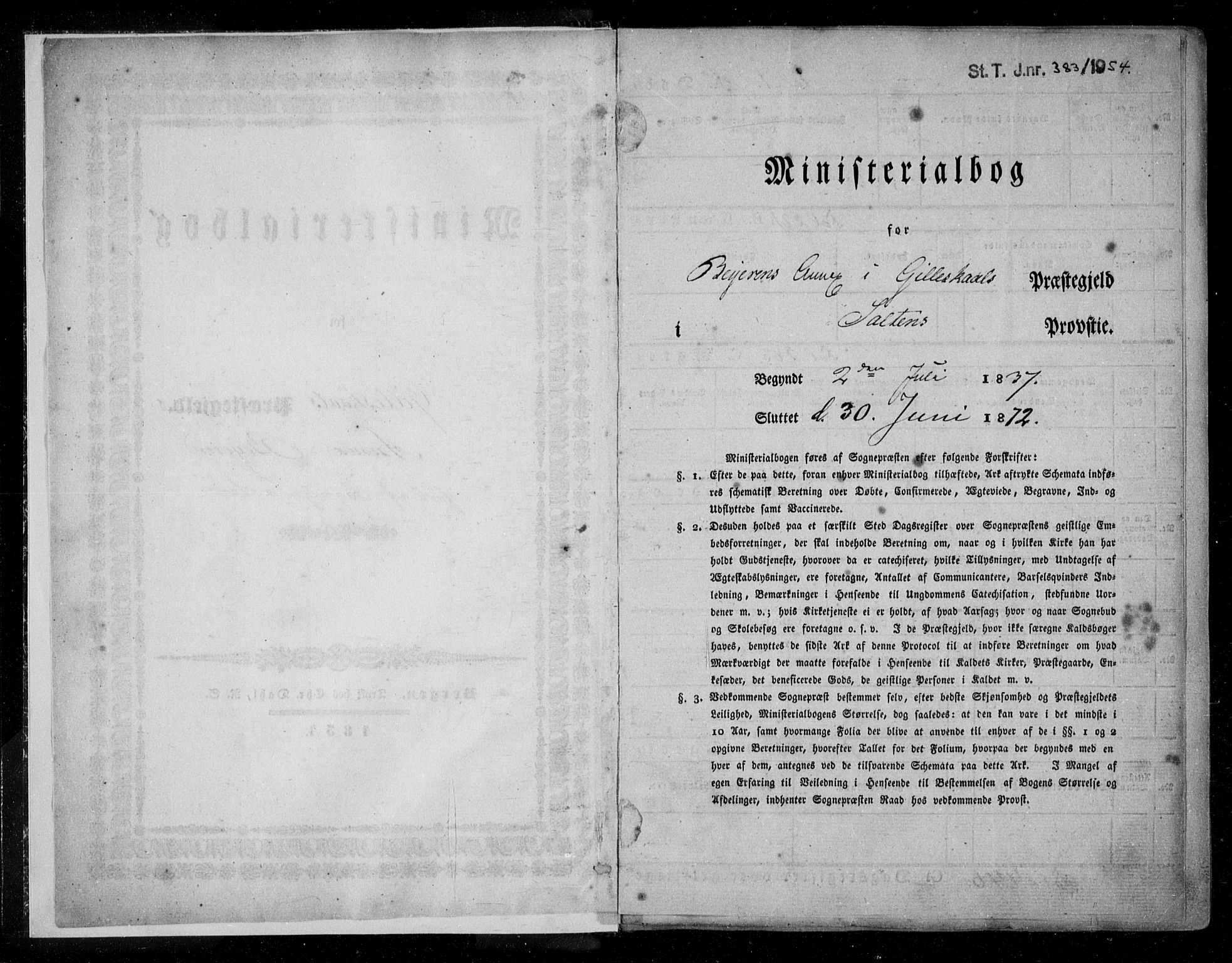 Ministerialprotokoller, klokkerbøker og fødselsregistre - Nordland, AV/SAT-A-1459/846/L0644: Parish register (official) no. 846A02, 1837-1872