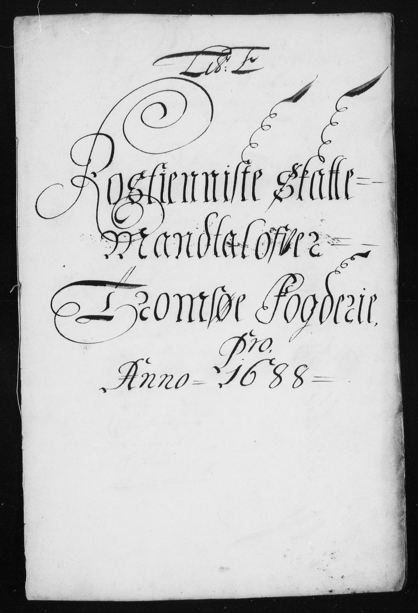 Rentekammeret inntil 1814, Reviderte regnskaper, Stiftamtstueregnskaper, Trondheim stiftamt og Nordland amt, AV/RA-EA-6044/R/Rh/L0012: Nordland amt, 1688