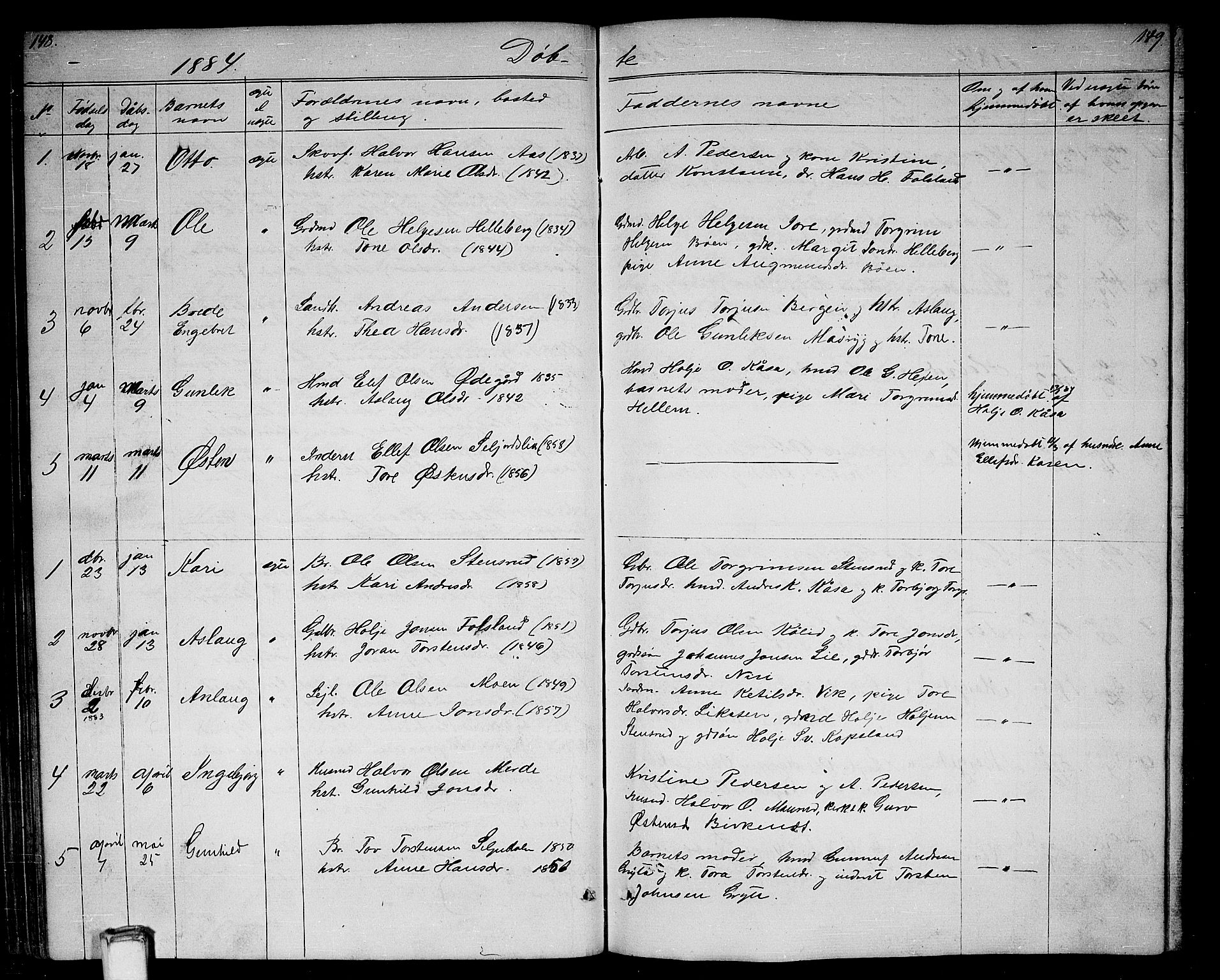 Gransherad kirkebøker, SAKO/A-267/G/Ga/L0002: Parish register (copy) no. I 2, 1854-1886, p. 148-149