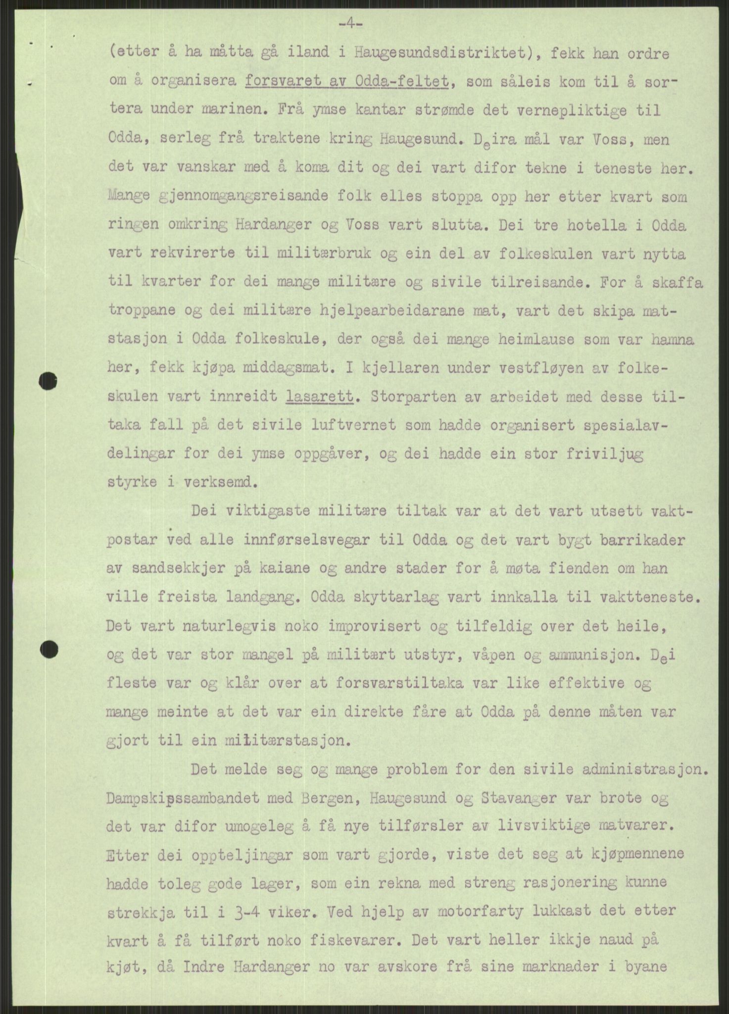 Forsvaret, Forsvarets krigshistoriske avdeling, AV/RA-RAFA-2017/Y/Ya/L0015: II-C-11-31 - Fylkesmenn.  Rapporter om krigsbegivenhetene 1940., 1940, p. 389