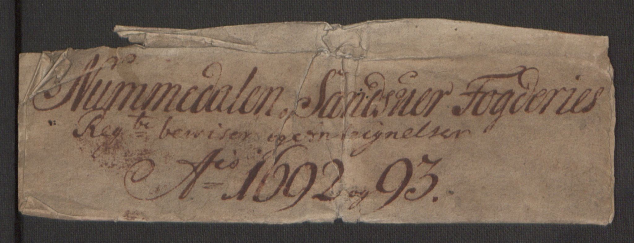 Rentekammeret inntil 1814, Reviderte regnskaper, Fogderegnskap, AV/RA-EA-4092/R24/L1575: Fogderegnskap Numedal og Sandsvær, 1692-1695, p. 412