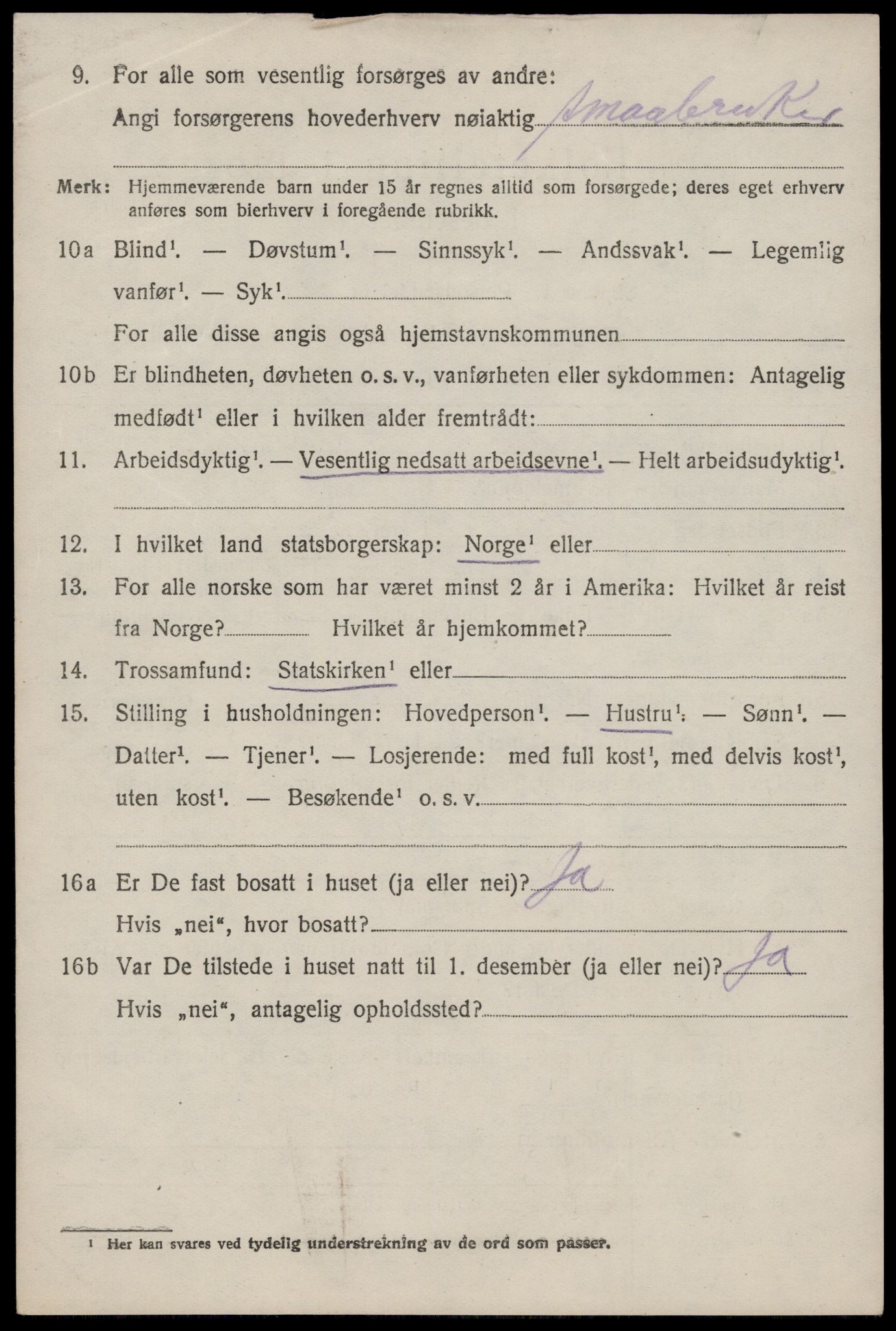 SAST, 1920 census for Strand, 1920, p. 7510