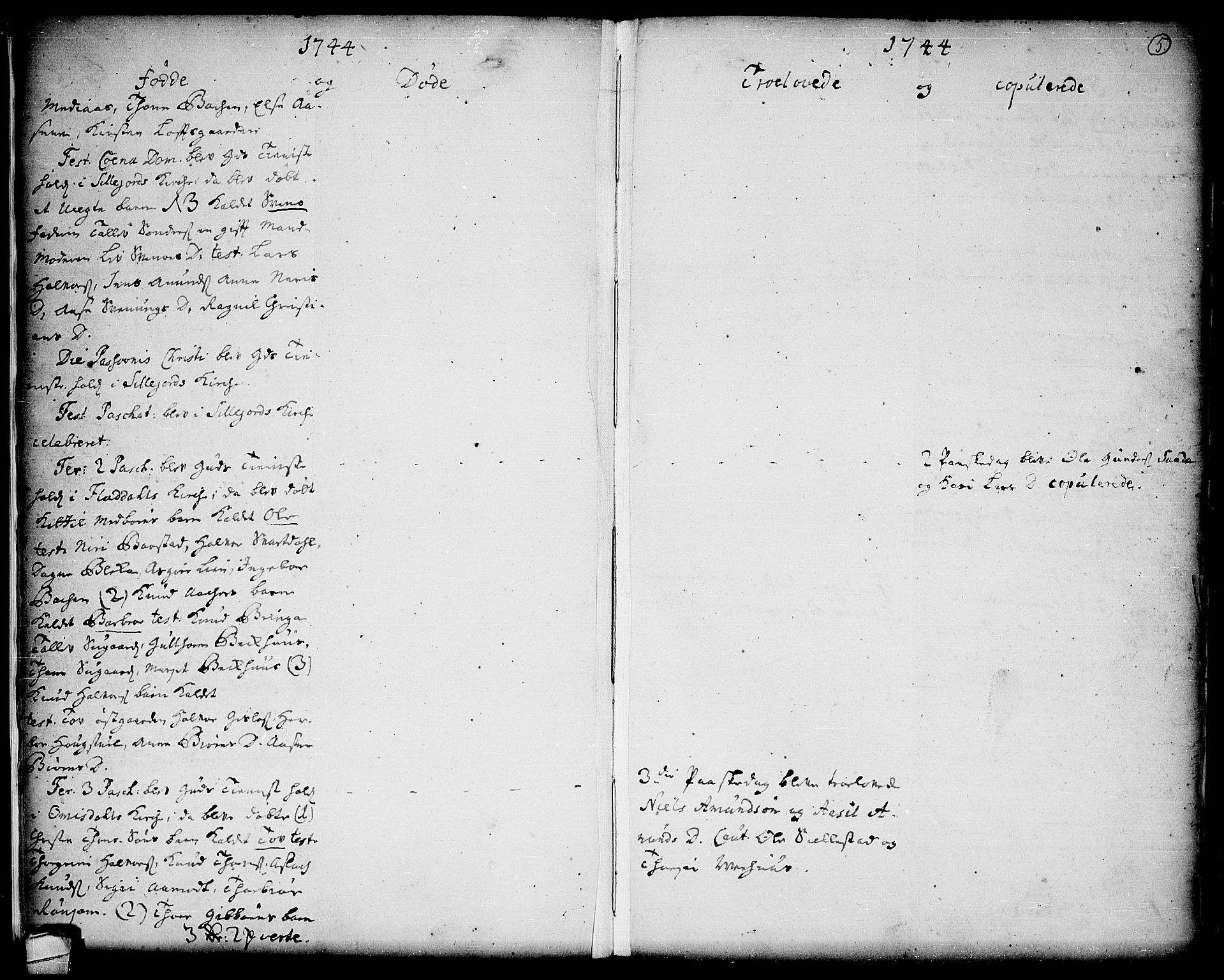 Seljord kirkebøker, SAKO/A-20/F/Fa/L0006: Parish register (official) no. I 6, 1744-1755, p. 5