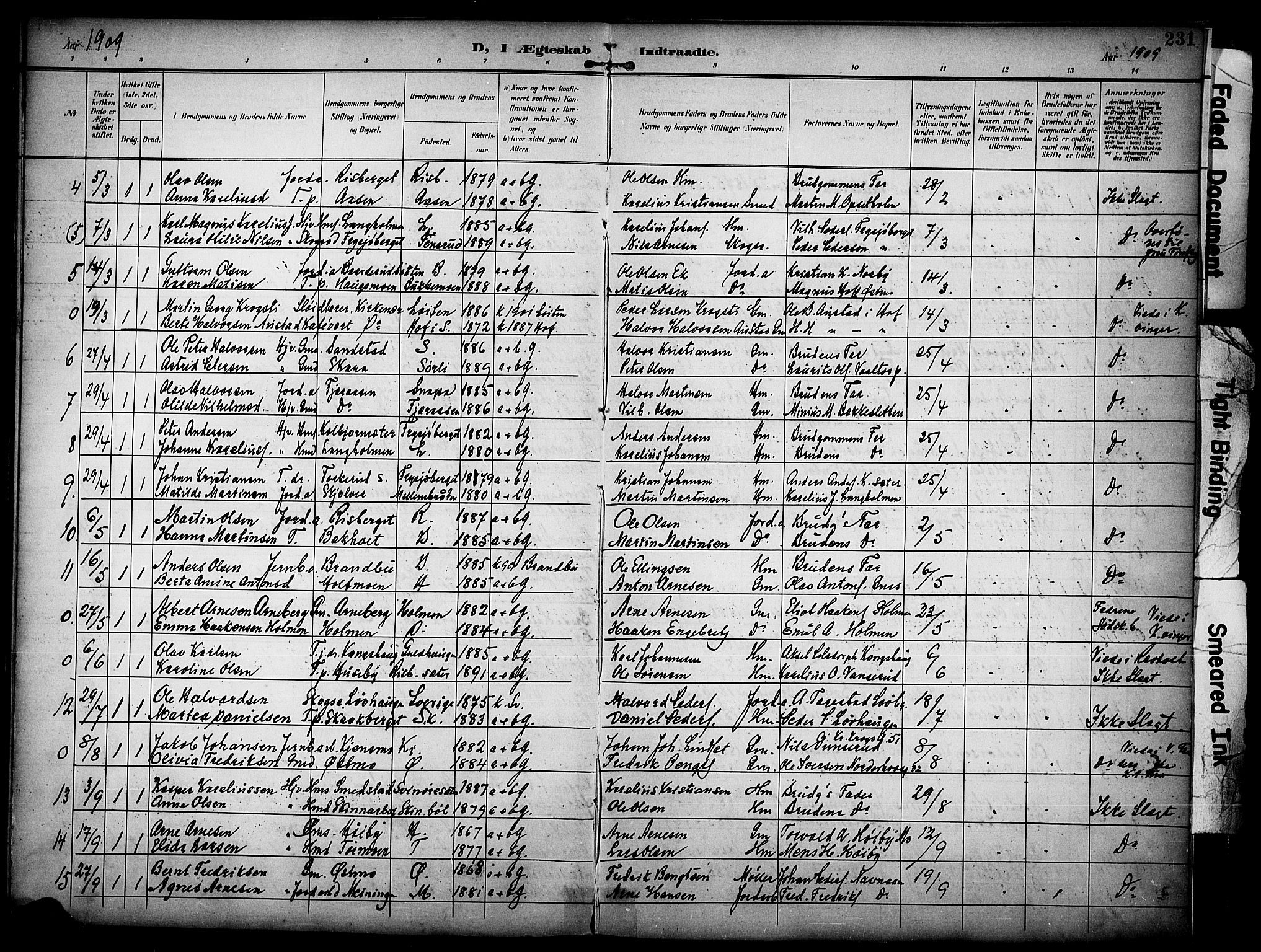 Grue prestekontor, SAH/PREST-036/H/Ha/Haa/L0013: Parish register (official) no. 13, 1898-1910, p. 231