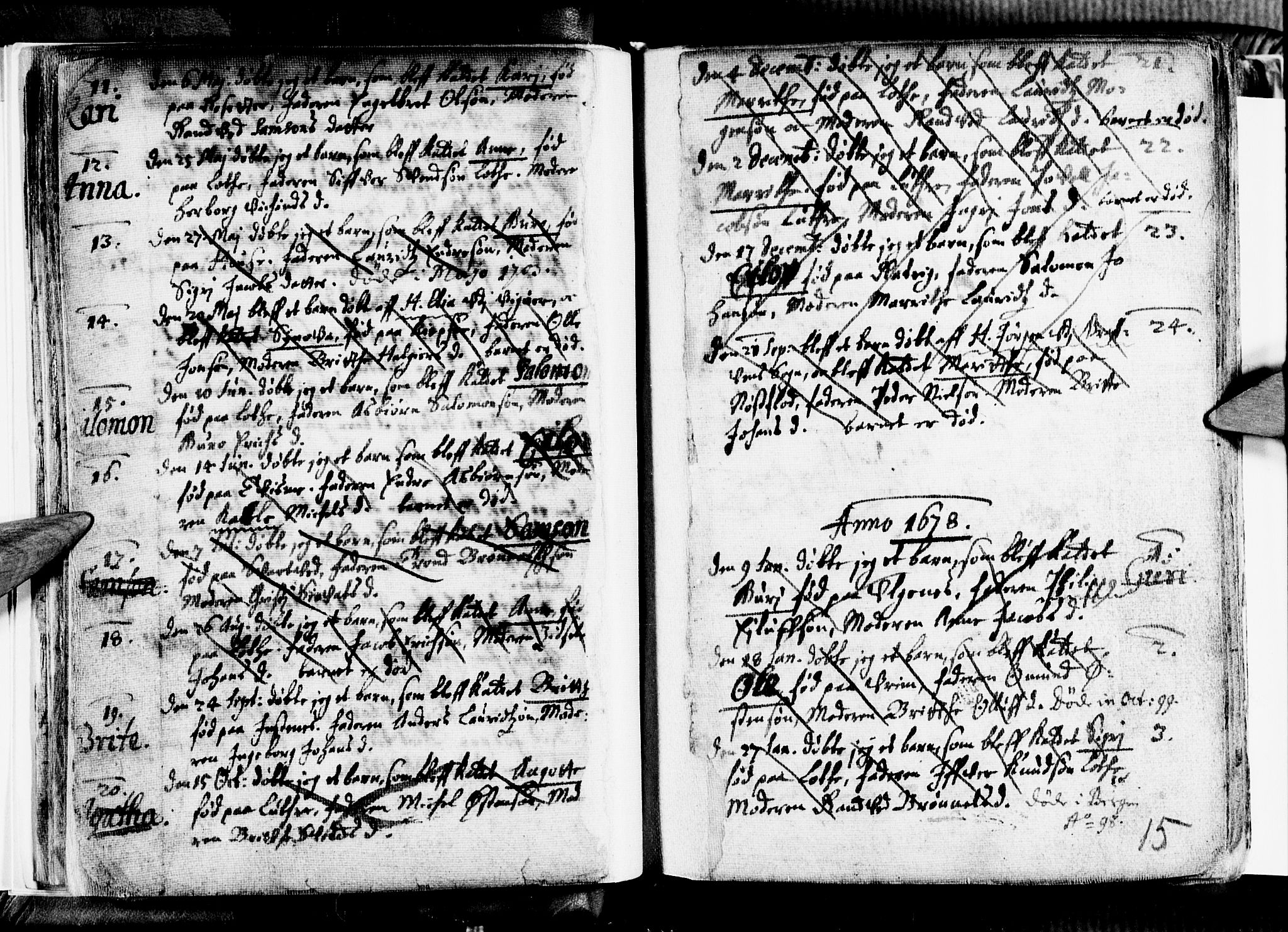 Ullensvang sokneprestembete, SAB/A-78701/H/Haa: Parish register (official) no. A 1 /2, 1669-1719, p. 15