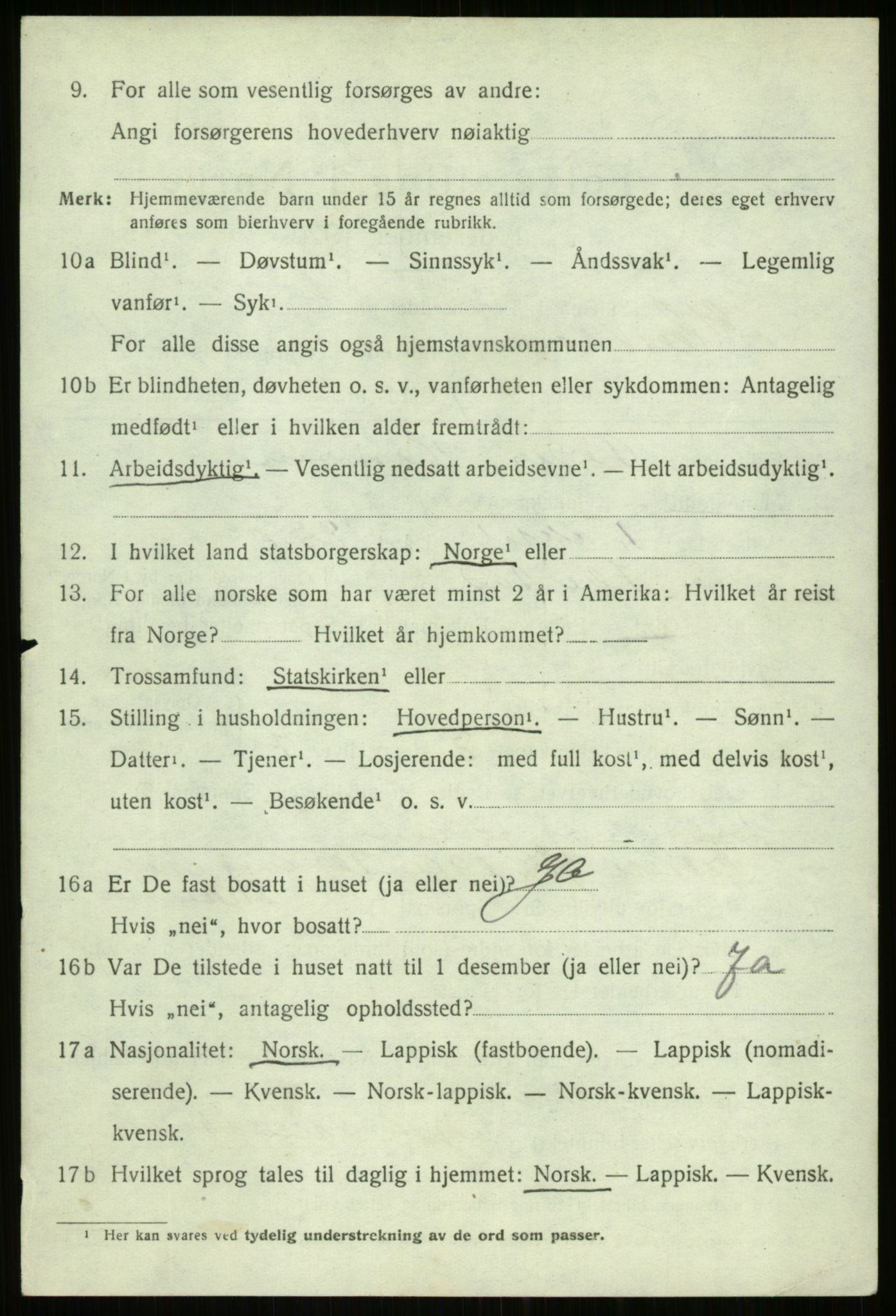 SATØ, 1920 census for Ibestad, 1920, p. 3118