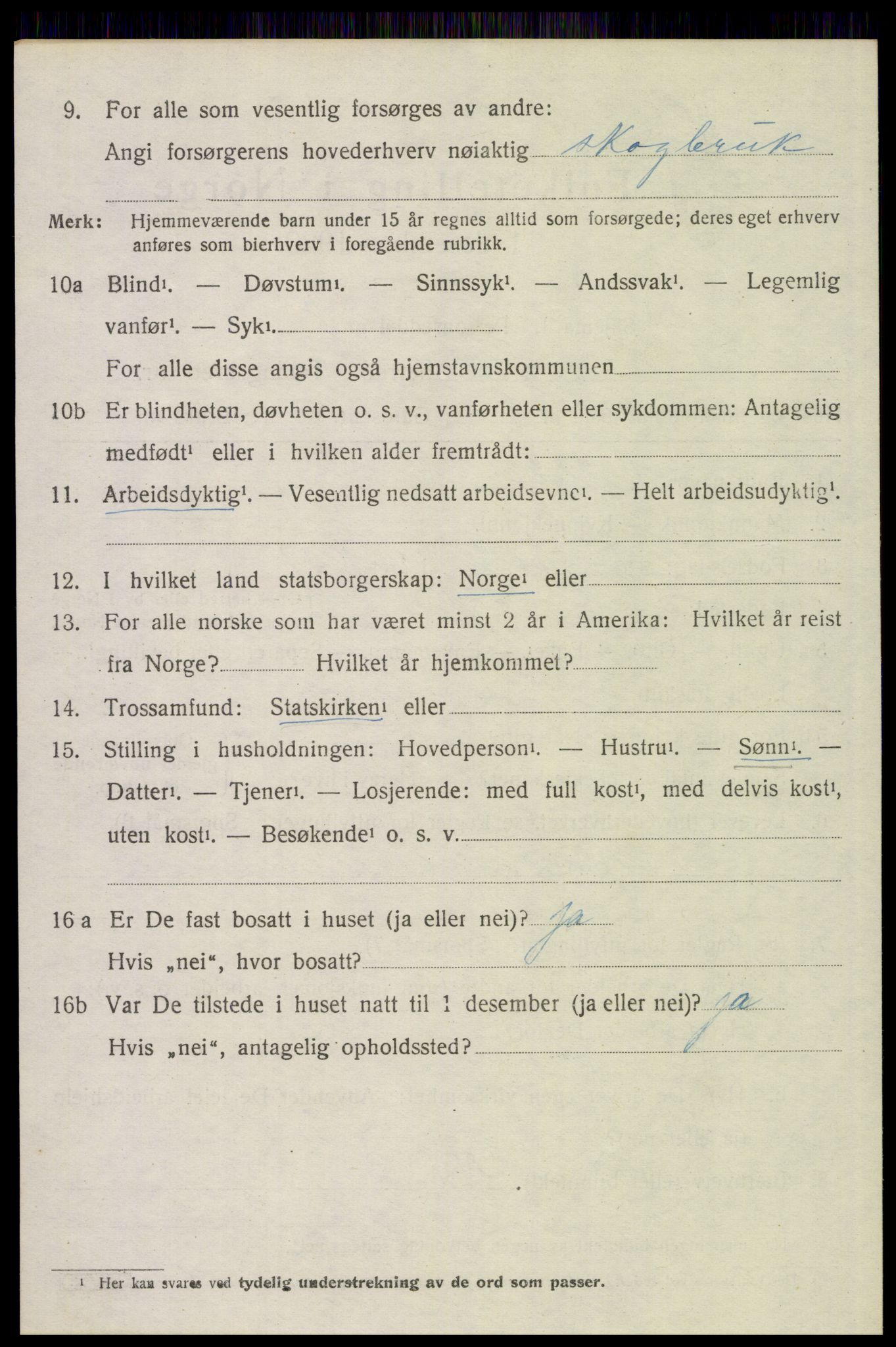 SAH, 1920 census for Trysil, 1920, p. 12830