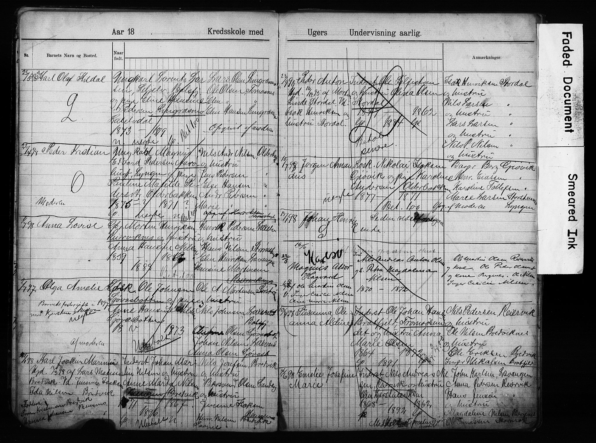 Lyngen sokneprestembete, AV/SATØ-S-1289/H/Ha/L0052/0001: Baptism register no. 52.1, 1895-1914