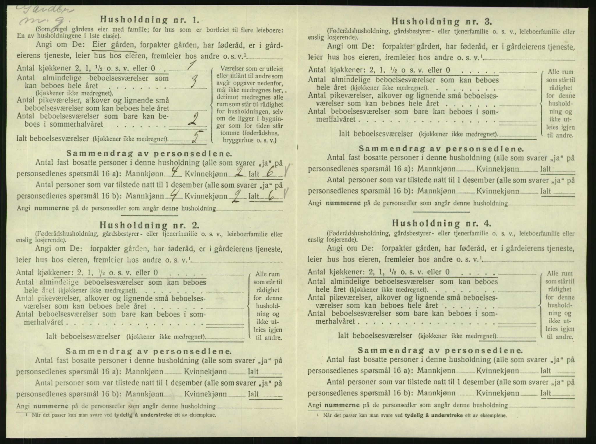 SAT, 1920 census for Egge, 1920, p. 577