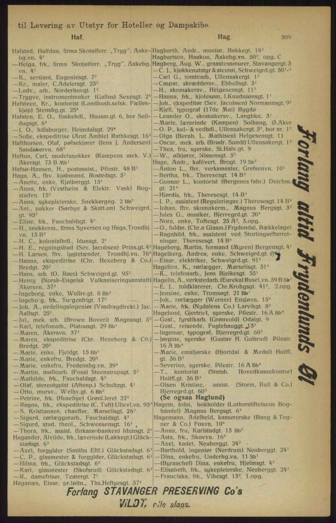 Kristiania/Oslo adressebok, PUBL/-, 1915, p. 509