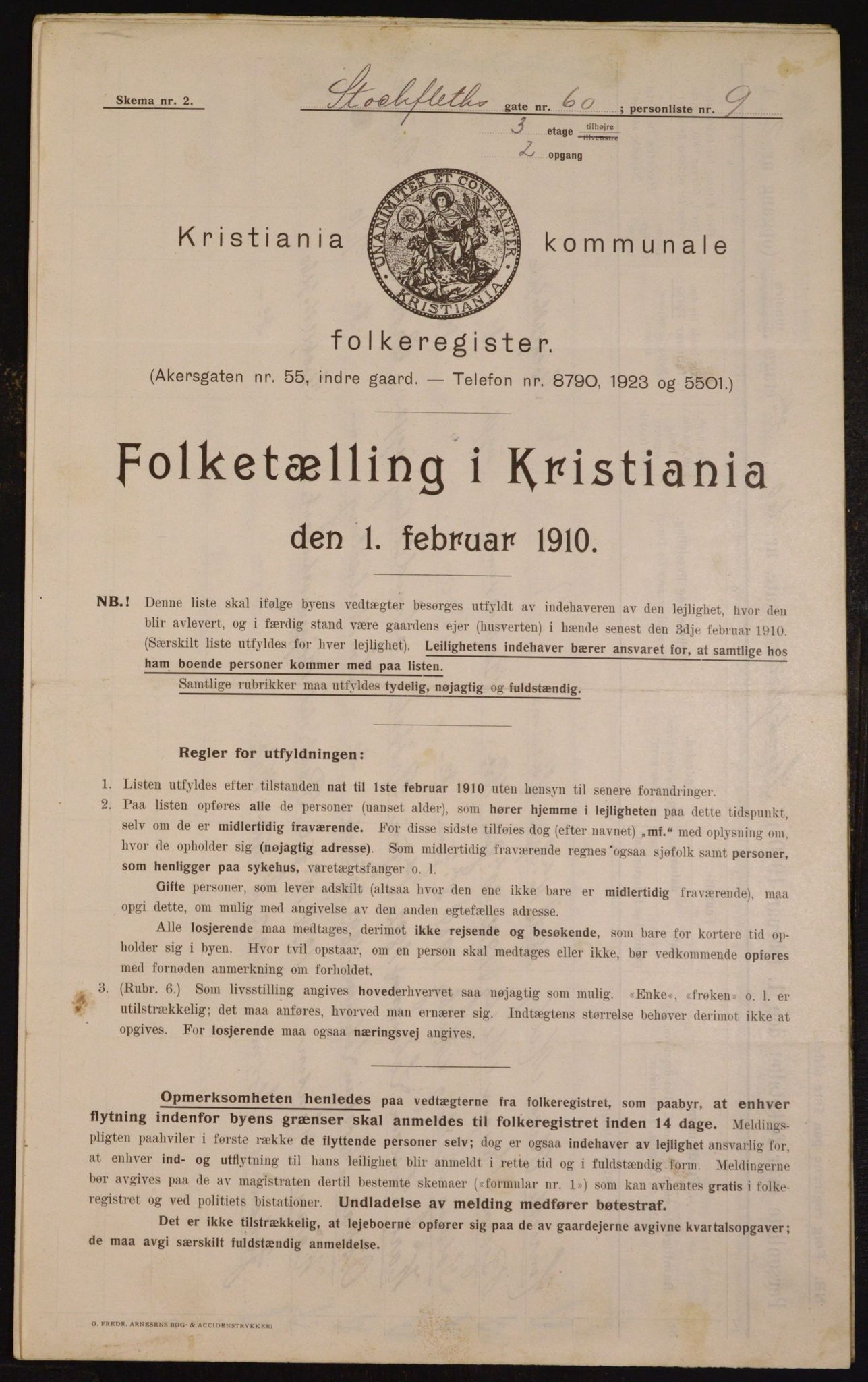 OBA, Municipal Census 1910 for Kristiania, 1910, p. 97215