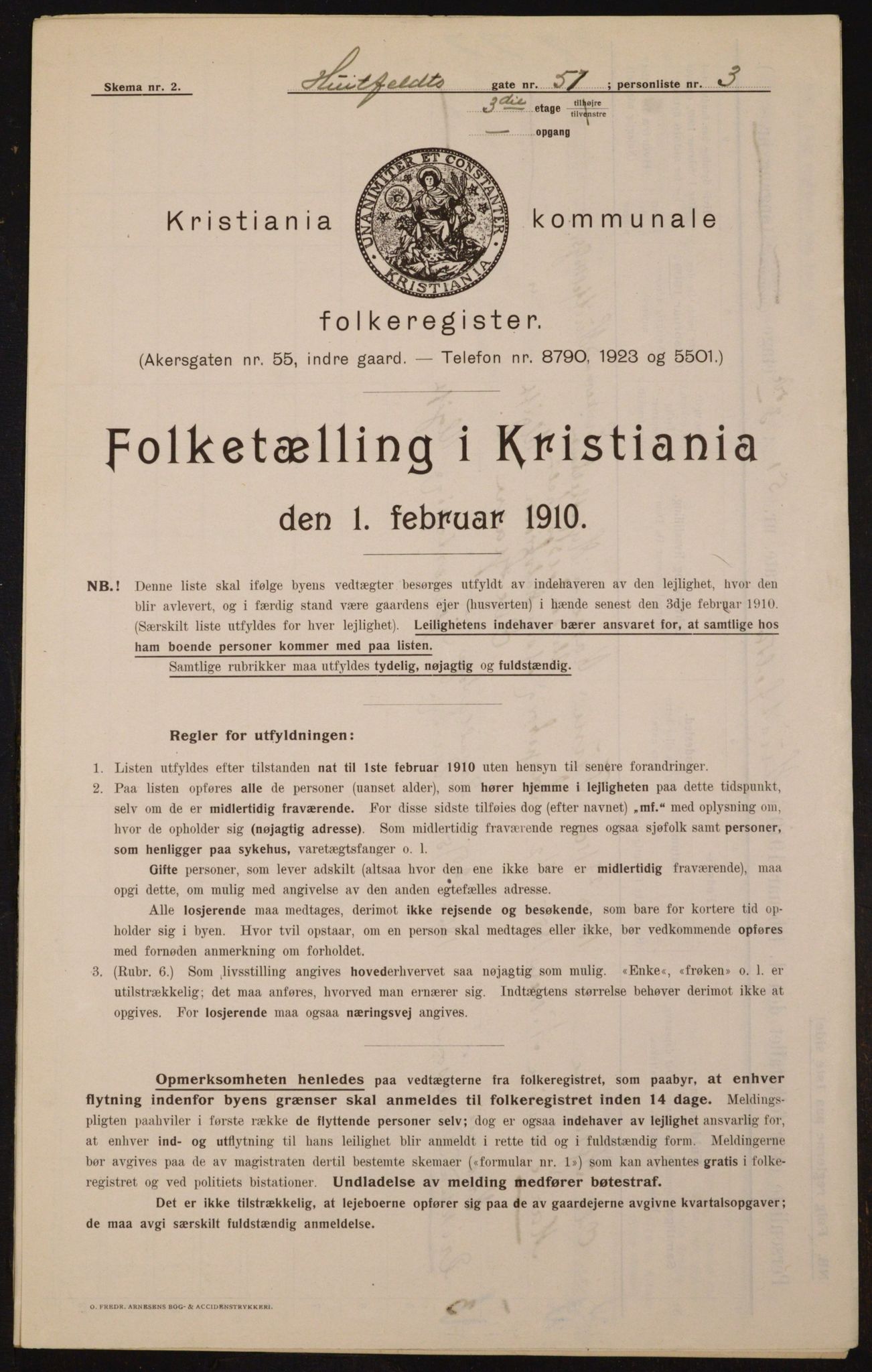 OBA, Municipal Census 1910 for Kristiania, 1910, p. 41376