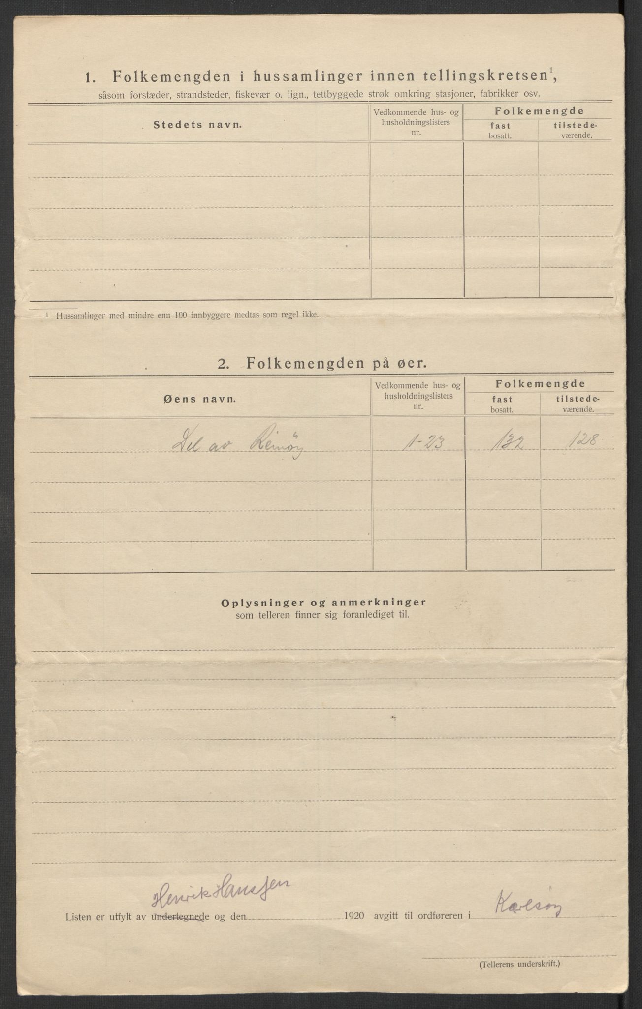 SATØ, 1920 census for Karlsøy, 1920, p. 21
