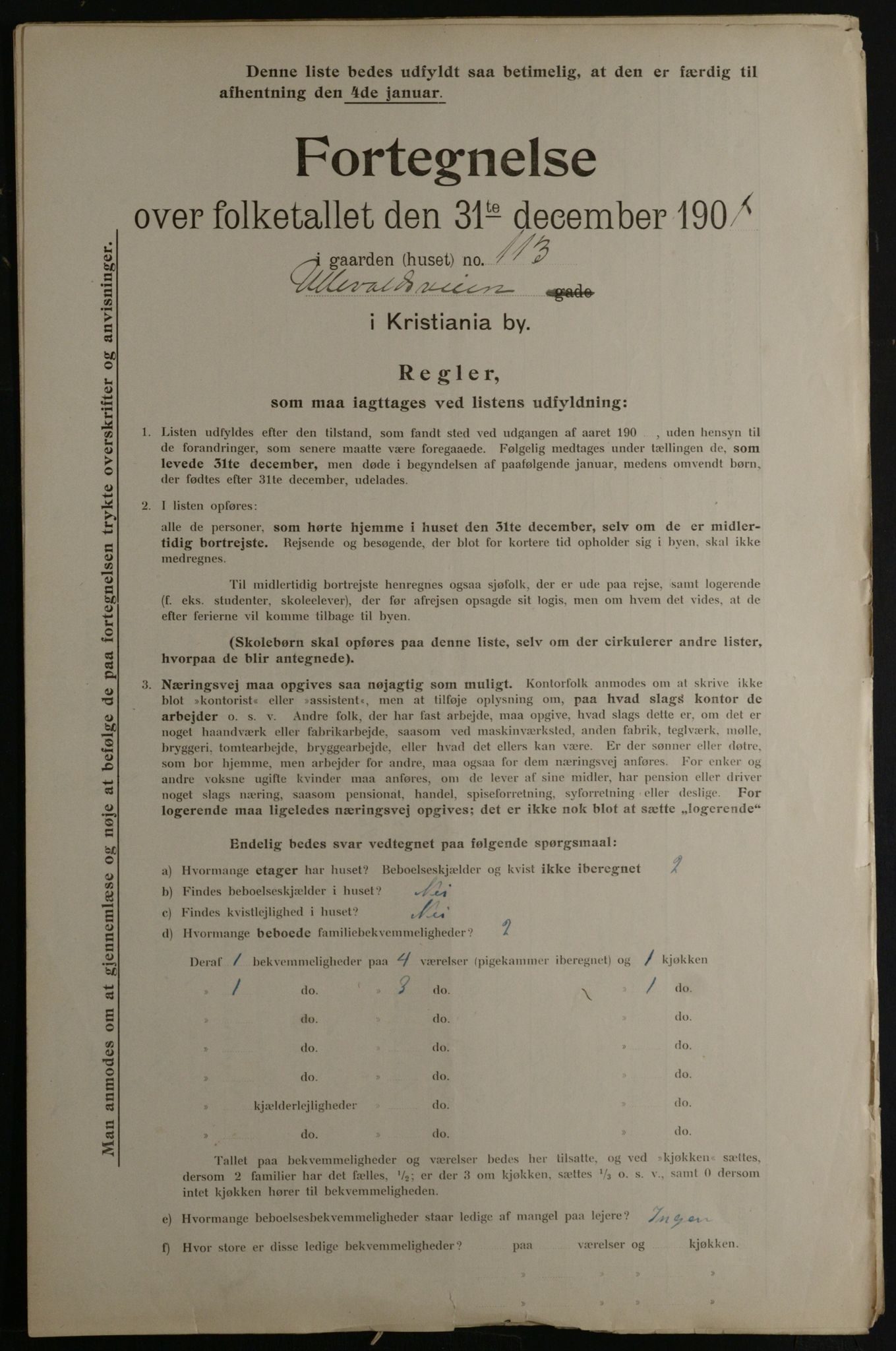 OBA, Municipal Census 1901 for Kristiania, 1901, p. 18238