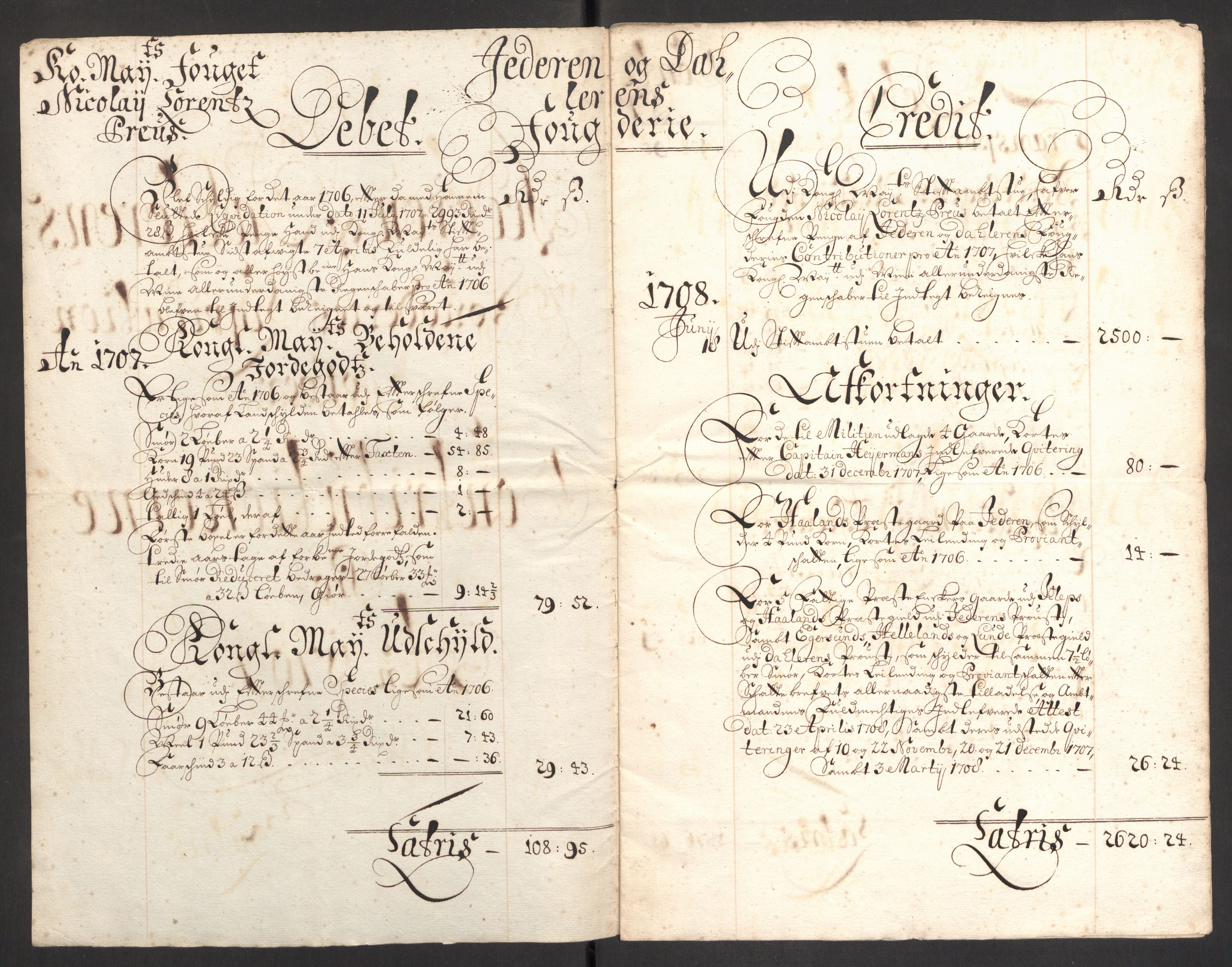 Rentekammeret inntil 1814, Reviderte regnskaper, Fogderegnskap, AV/RA-EA-4092/R46/L2736: Fogderegnskap Jæren og Dalane, 1711, p. 264