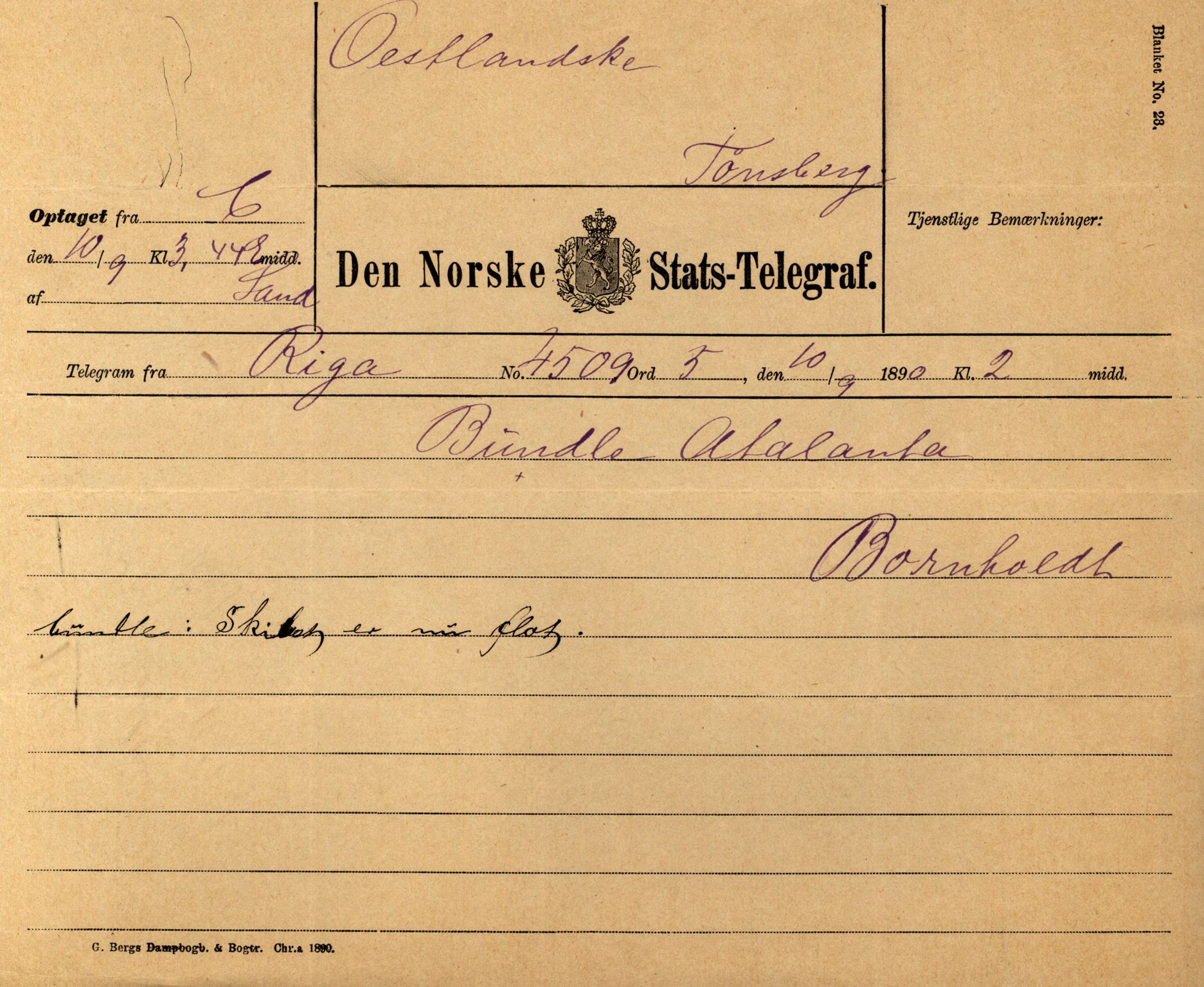 Pa 63 - Østlandske skibsassuranceforening, VEMU/A-1079/G/Ga/L0026/0008: Havaridokumenter / Bernadotte, Bardeu, Augustinus, Atlanta, Arne, 1890, p. 40