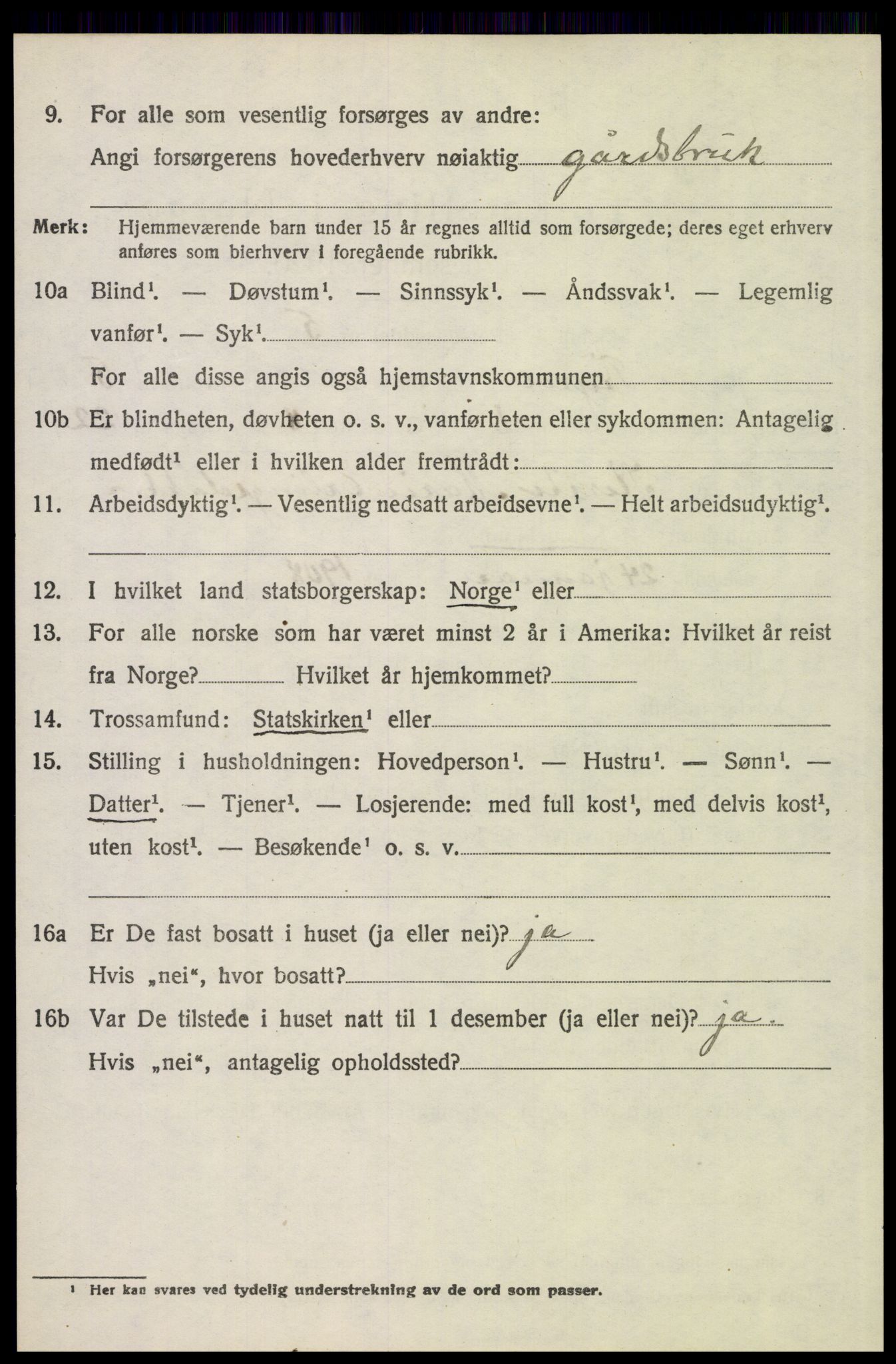 SAH, 1920 census for Trysil, 1920, p. 4320