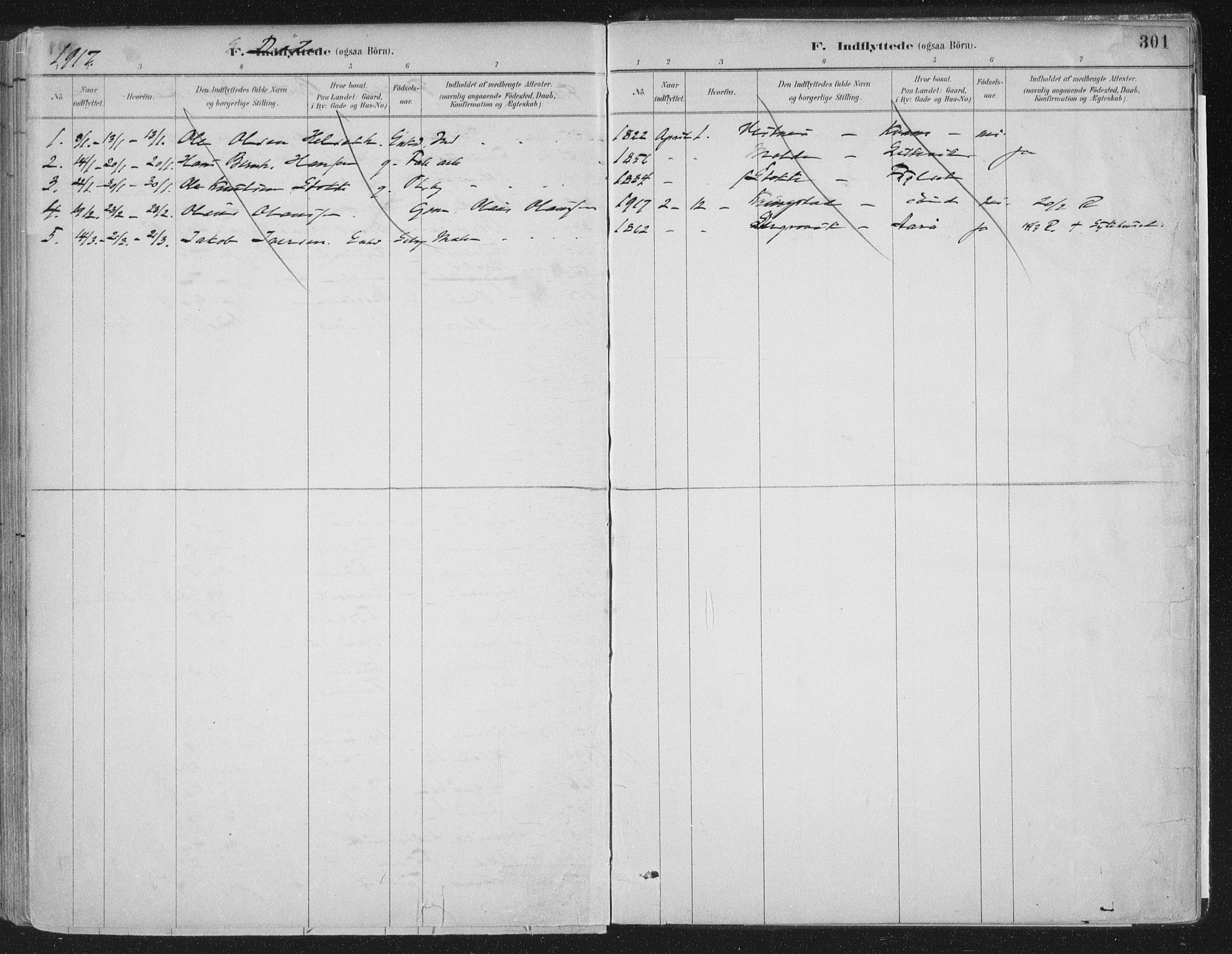 Ministerialprotokoller, klokkerbøker og fødselsregistre - Møre og Romsdal, SAT/A-1454/555/L0658: Parish register (official) no. 555A09, 1887-1917, p. 301