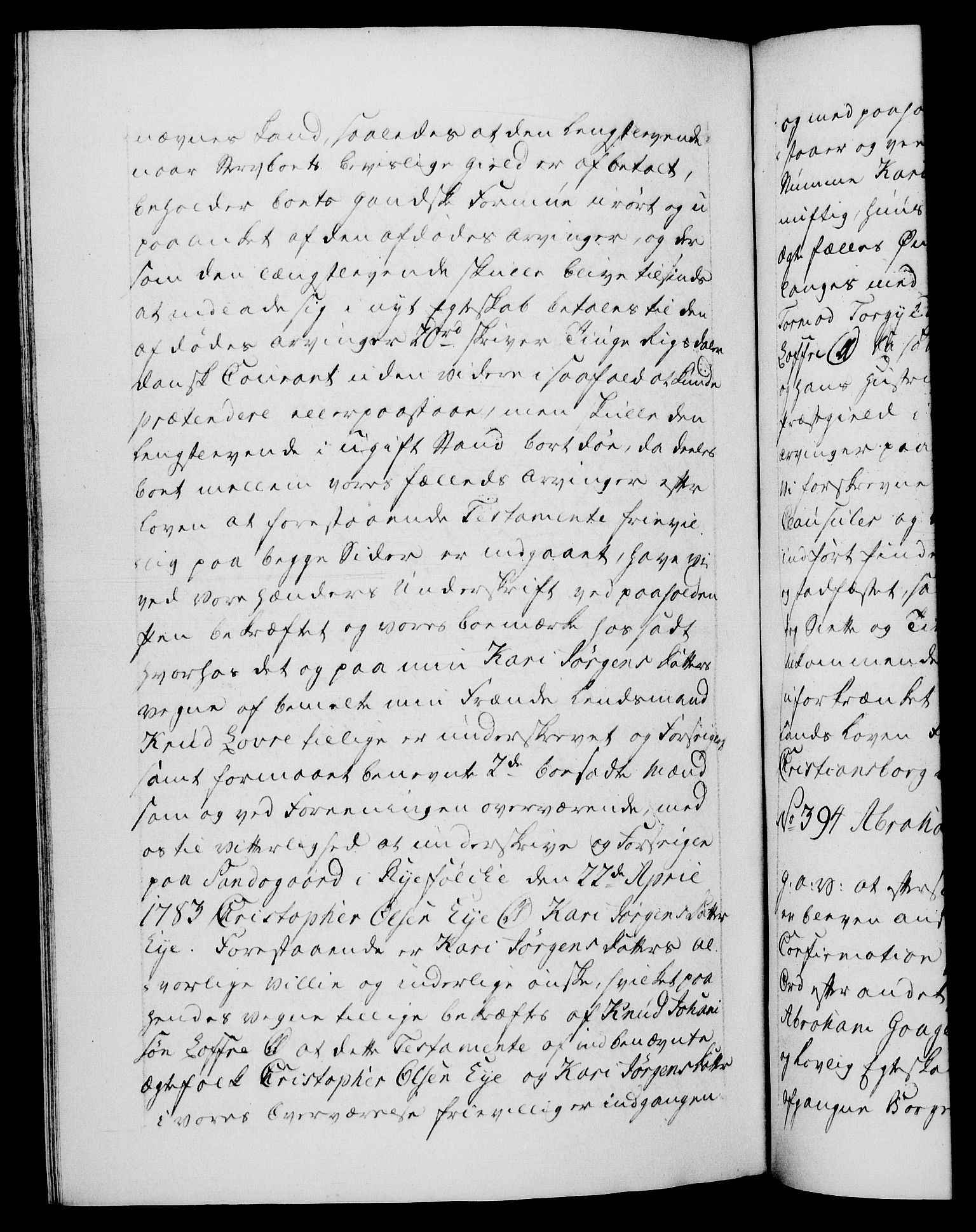 Danske Kanselli 1572-1799, RA/EA-3023/F/Fc/Fca/Fcaa/L0049: Norske registre, 1782-1783, p. 600b