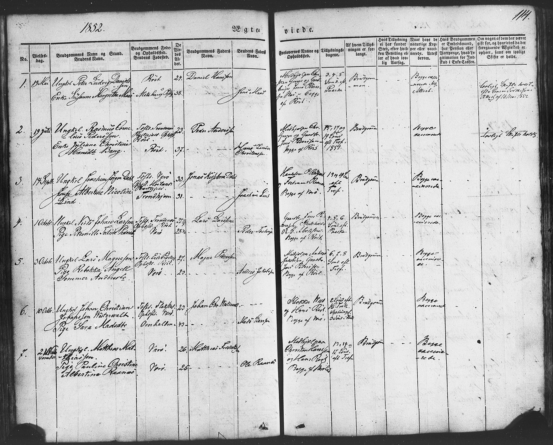 Ministerialprotokoller, klokkerbøker og fødselsregistre - Nordland, SAT/A-1459/807/L0121: Parish register (official) no. 807A04, 1846-1879, p. 114