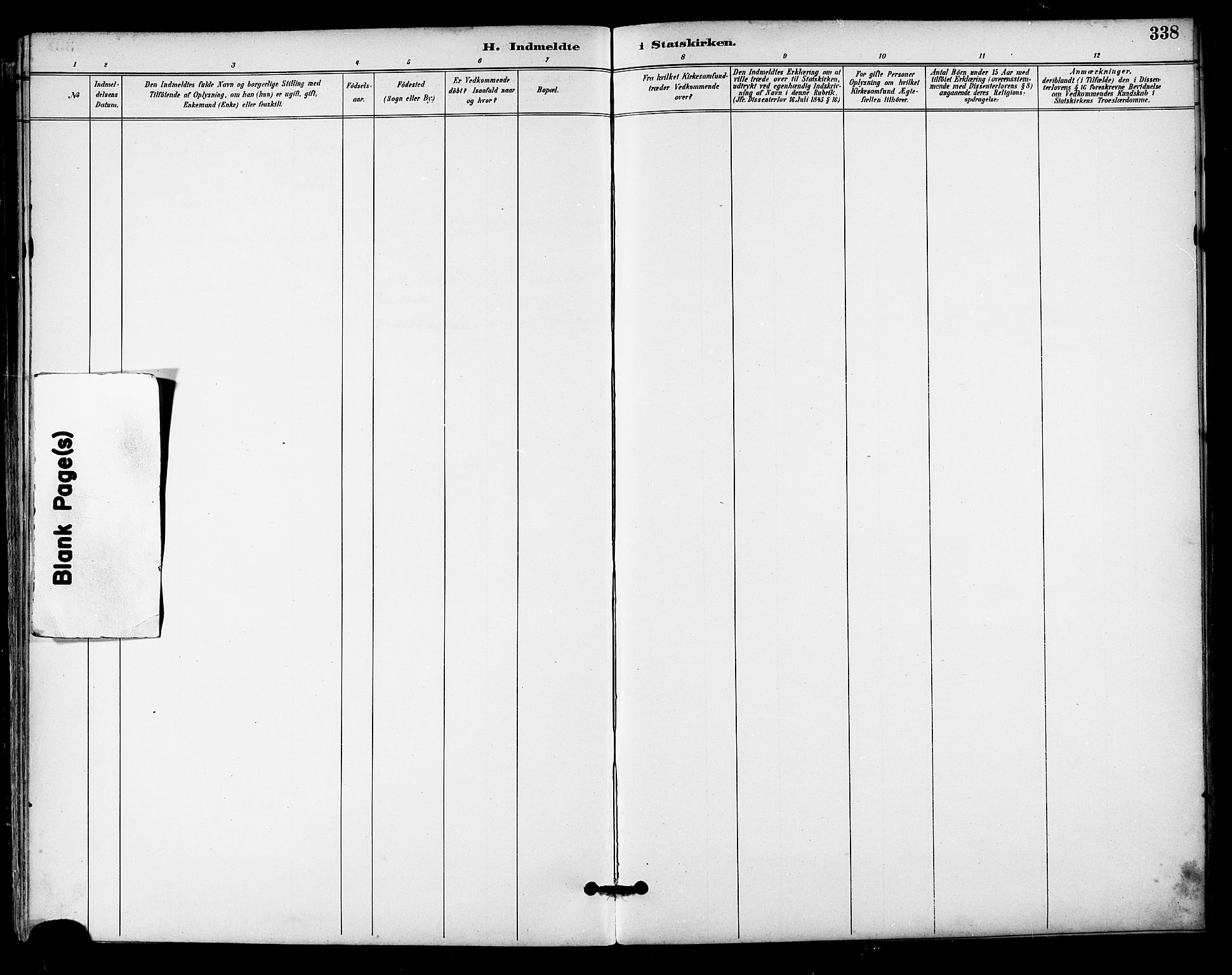 Ministerialprotokoller, klokkerbøker og fødselsregistre - Nordland, AV/SAT-A-1459/805/L0101: Parish register (official) no. 805A07, 1892-1899, p. 338