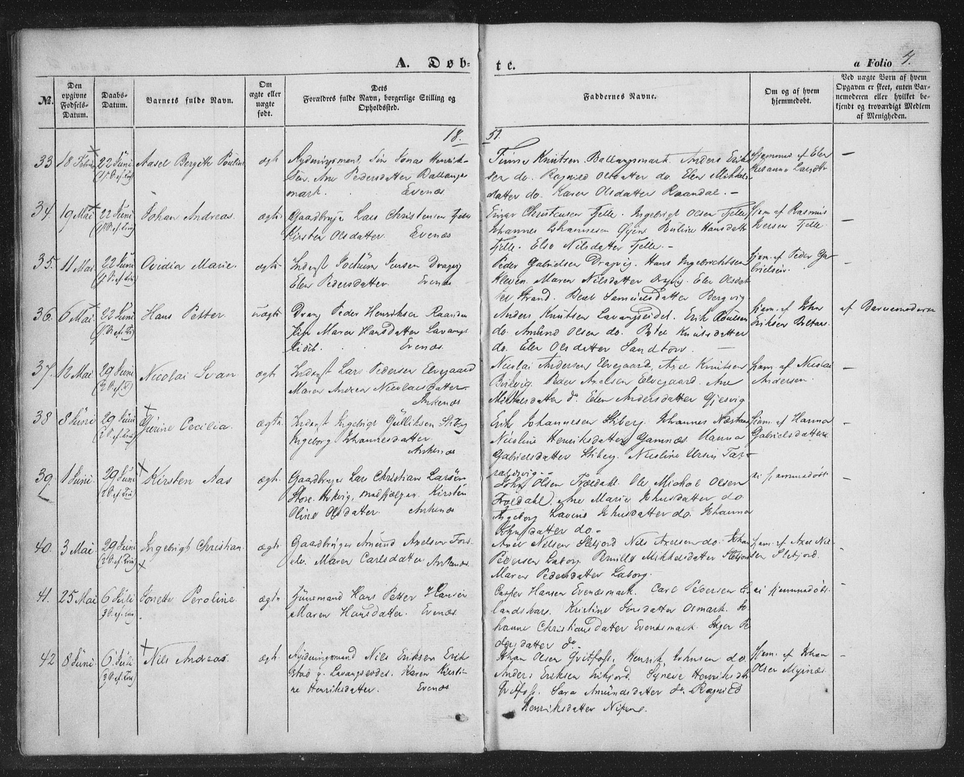 Ministerialprotokoller, klokkerbøker og fødselsregistre - Nordland, AV/SAT-A-1459/863/L0895: Parish register (official) no. 863A07, 1851-1860, p. 4