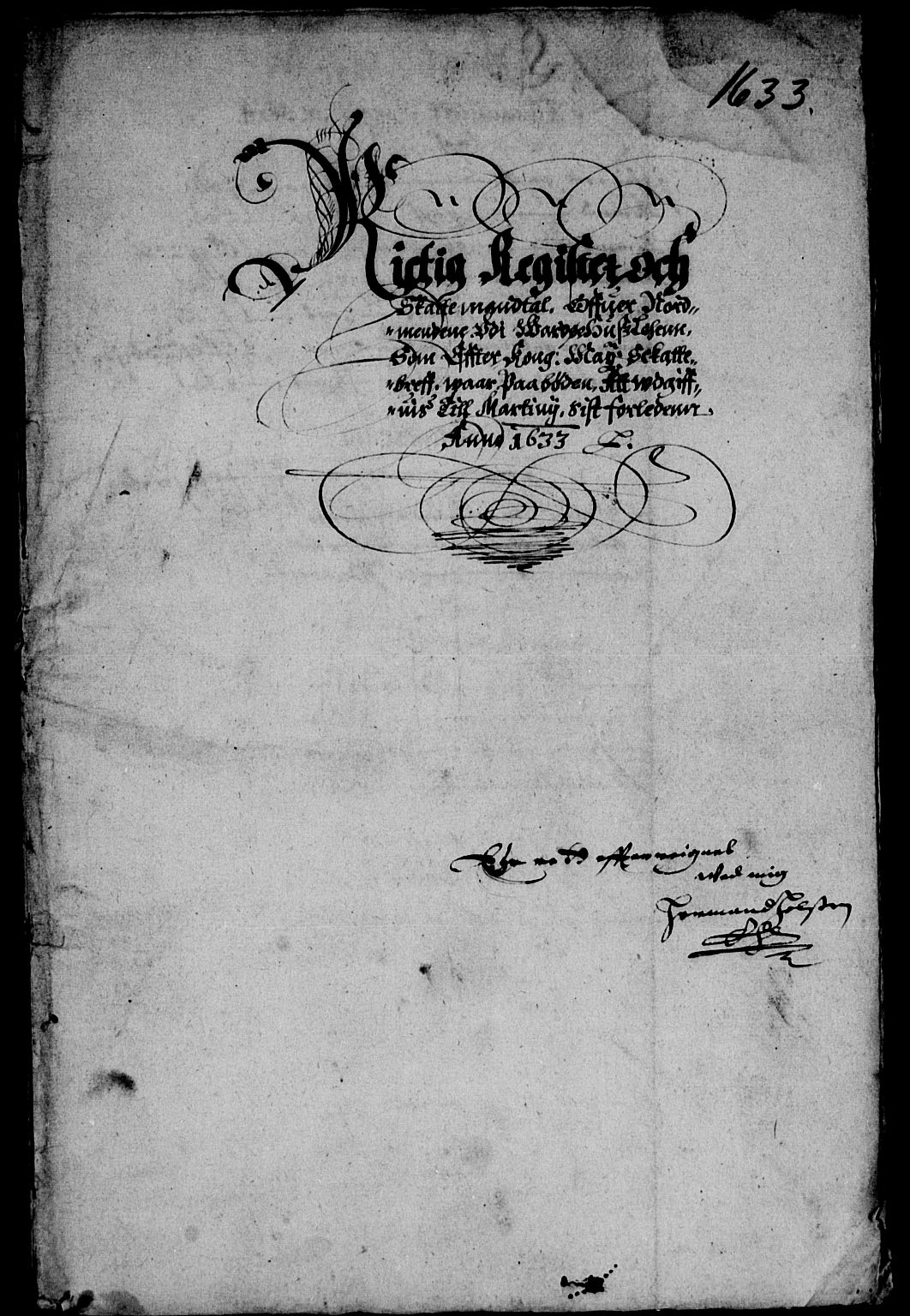 Rentekammeret inntil 1814, Reviderte regnskaper, Lensregnskaper, AV/RA-EA-5023/R/Rb/Rbæ/L0005: Vardøhus len, 1633-1645