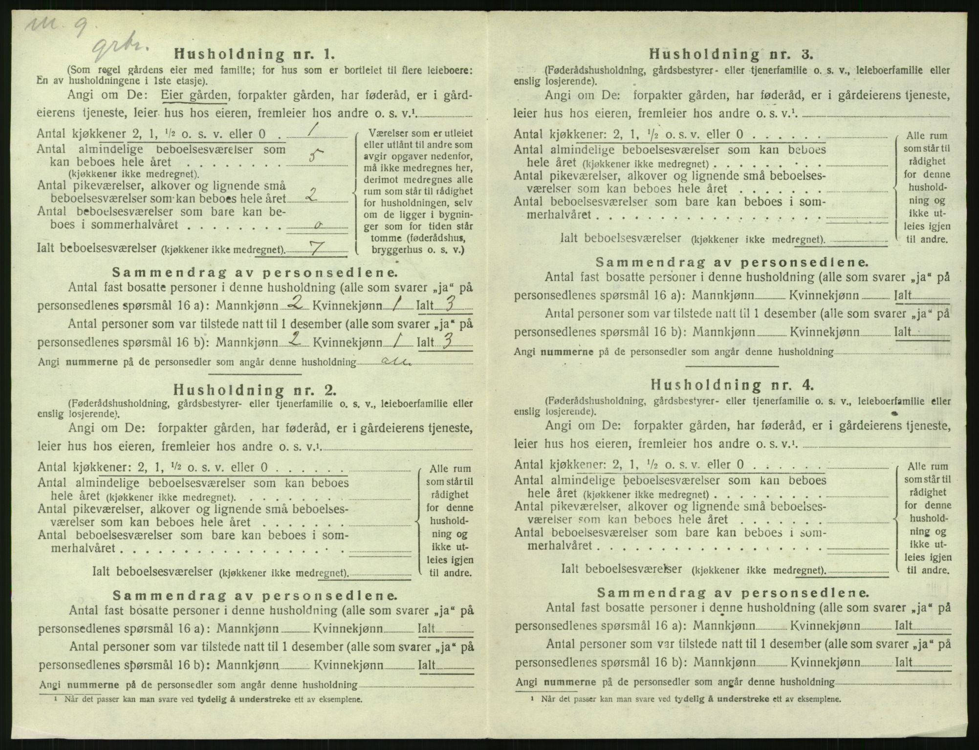 SAK, 1920 census for Austre Moland, 1920, p. 542