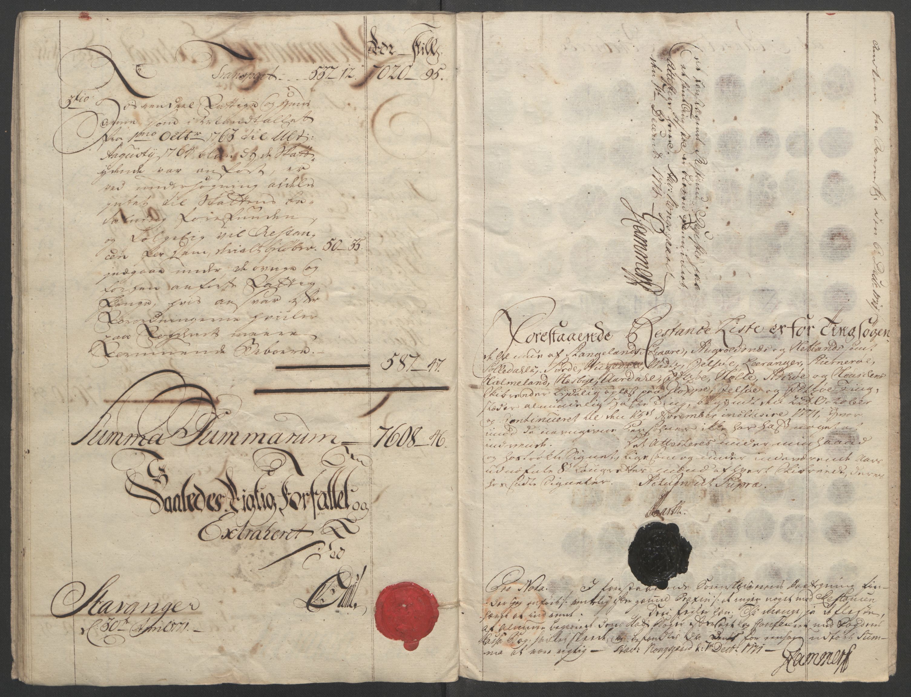 Rentekammeret inntil 1814, Reviderte regnskaper, Fogderegnskap, AV/RA-EA-4092/R47/L2972: Ekstraskatten Ryfylke, 1762-1780, p. 405