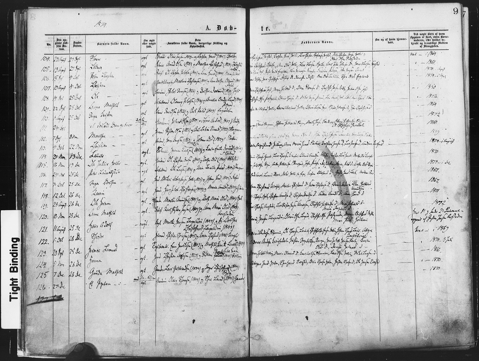 Nannestad prestekontor Kirkebøker, SAO/A-10414a/F/Fa/L0013: Parish register (official) no. I 13, 1873-1880, p. 9