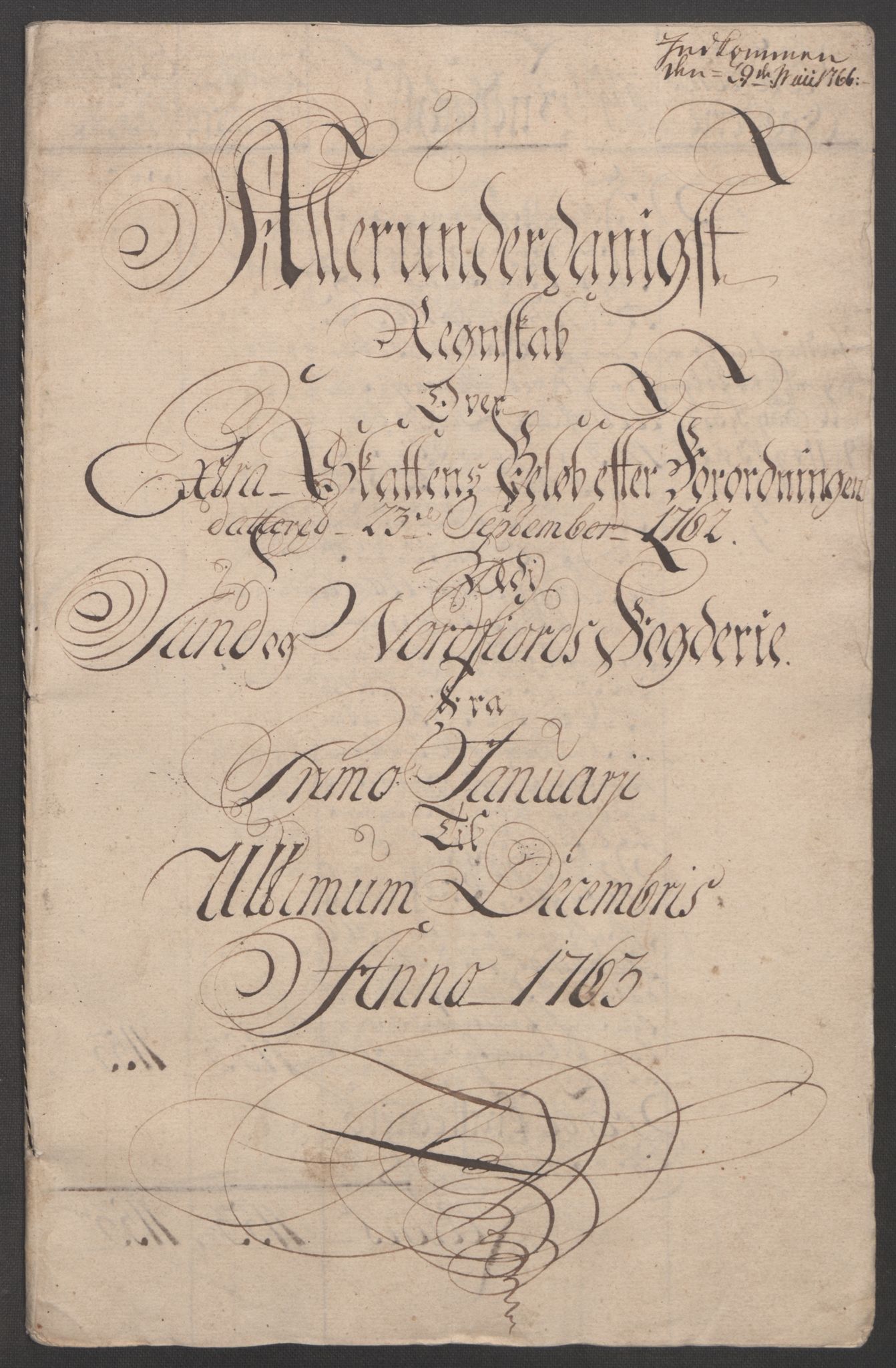Rentekammeret inntil 1814, Reviderte regnskaper, Fogderegnskap, RA/EA-4092/R53/L3550: Ekstraskatten Sunn- og Nordfjord, 1762-1771, p. 30
