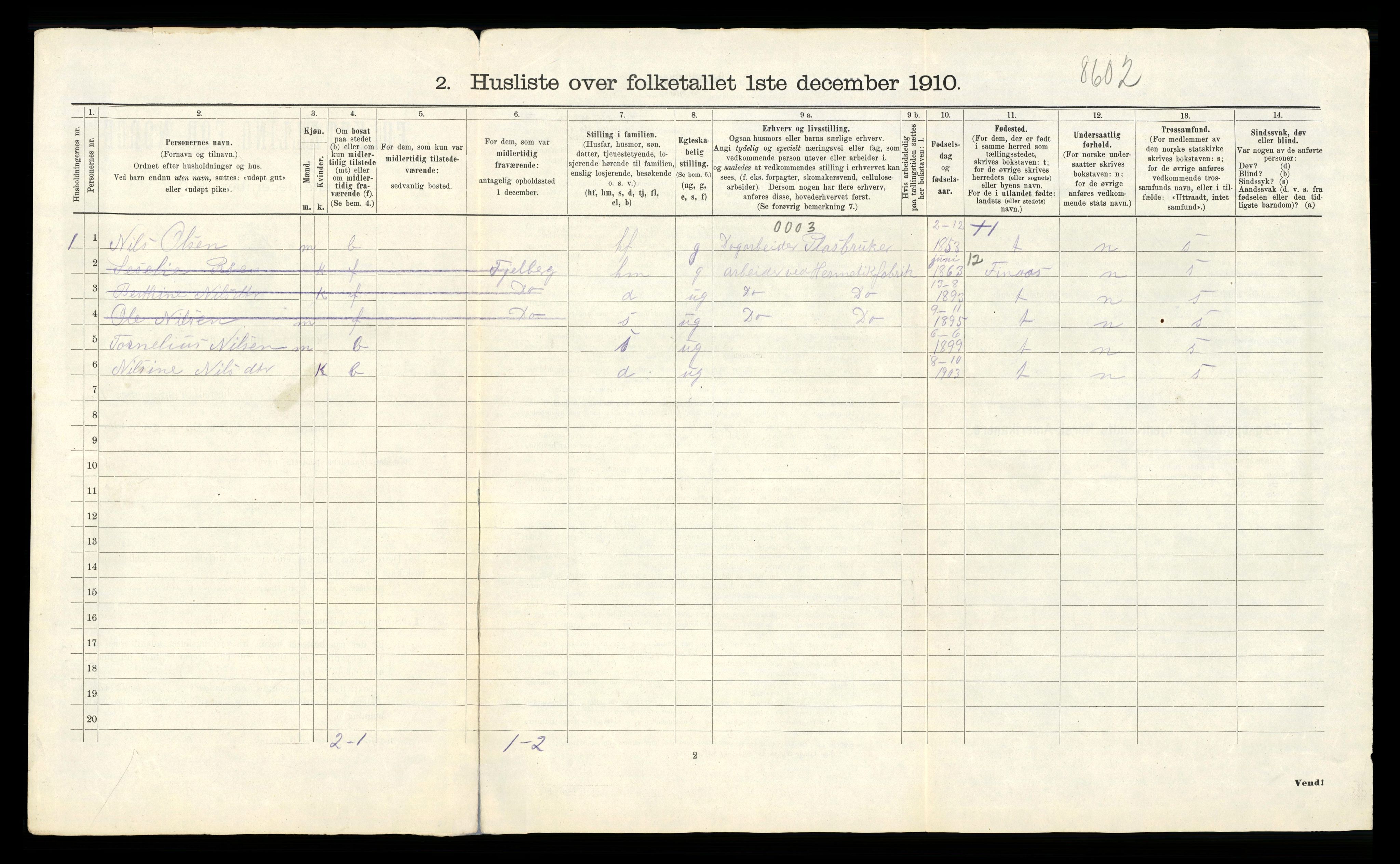 RA, 1910 census for Skånevik, 1910, p. 64