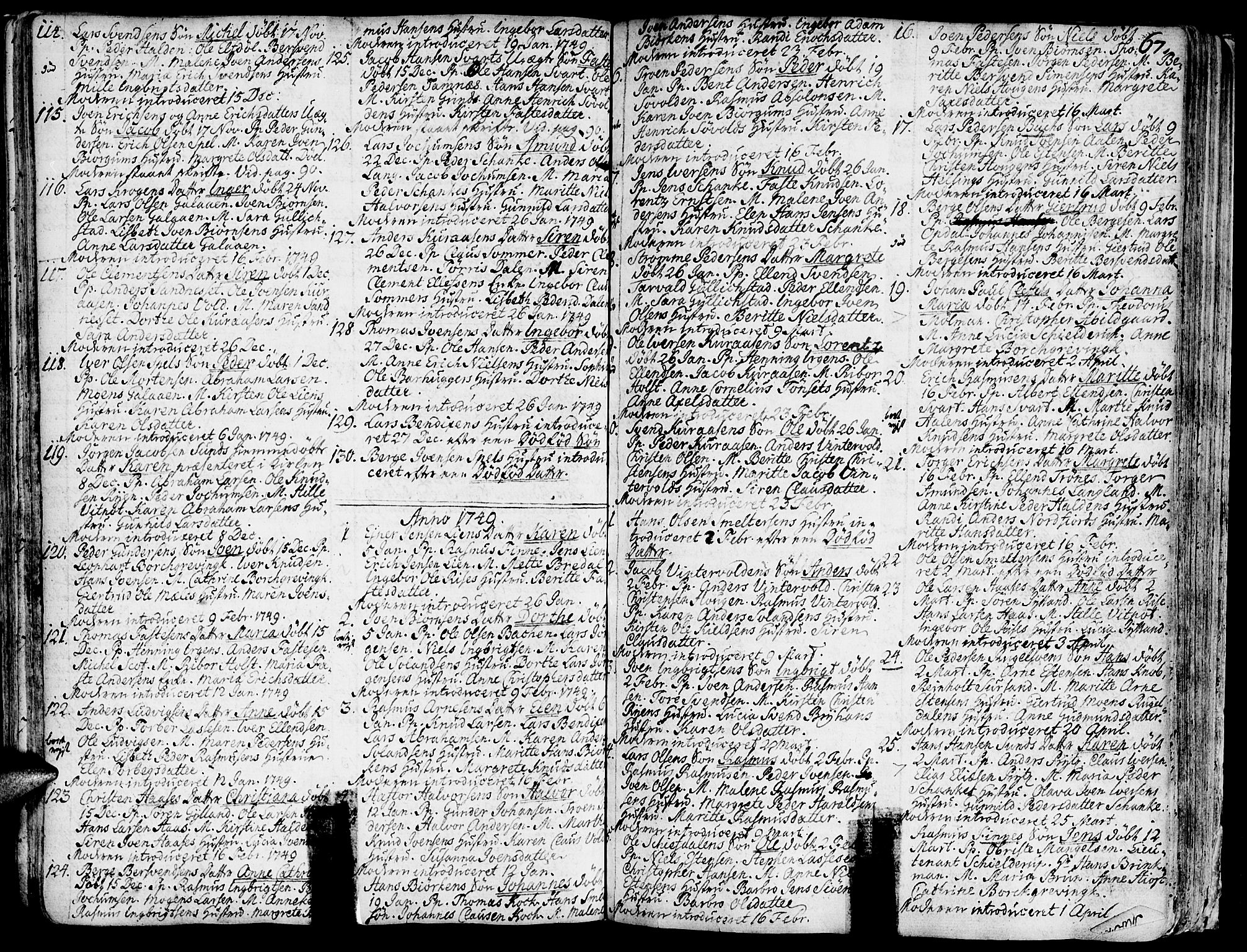 Ministerialprotokoller, klokkerbøker og fødselsregistre - Sør-Trøndelag, SAT/A-1456/681/L0925: Parish register (official) no. 681A03, 1727-1766, p. 67