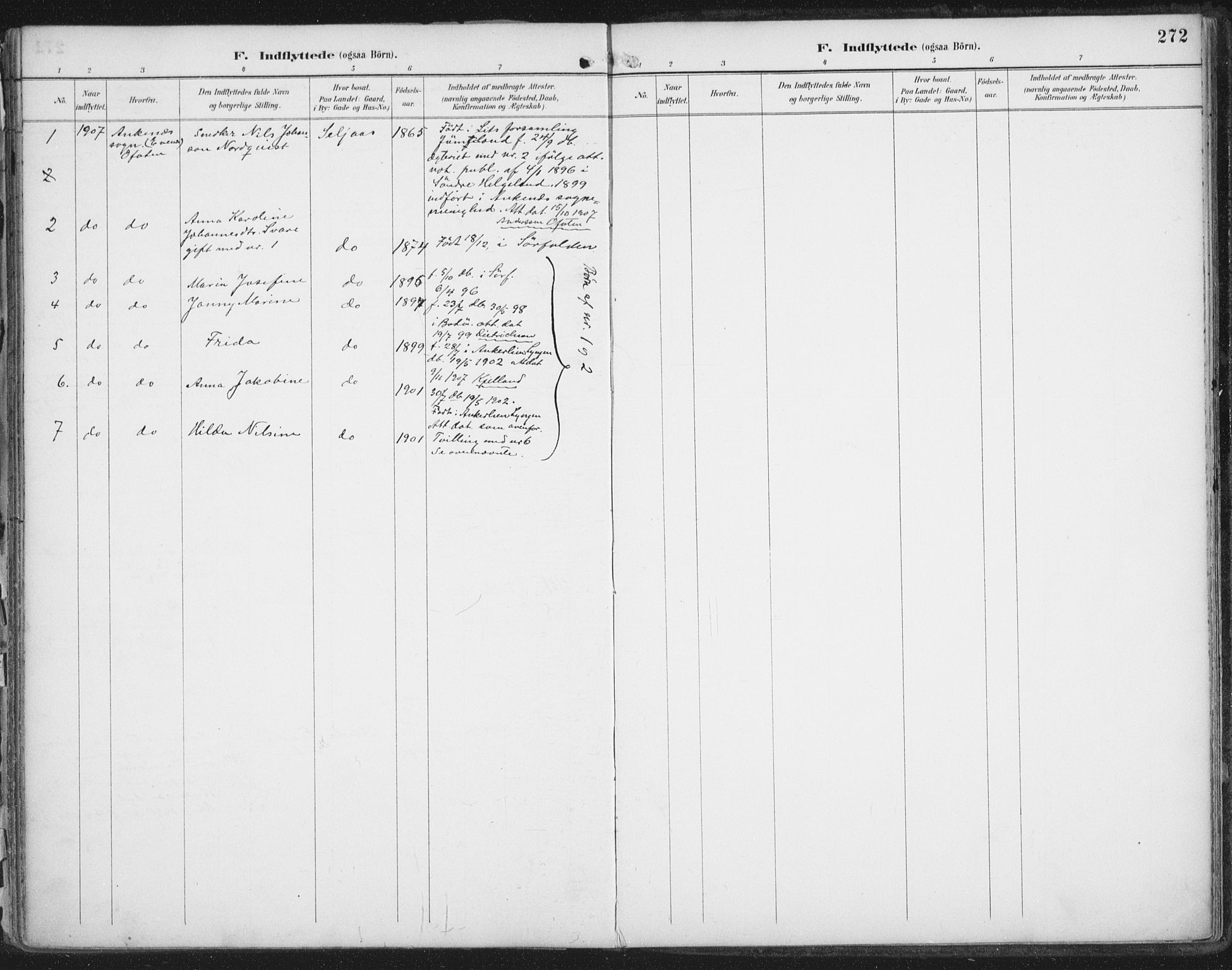 Ministerialprotokoller, klokkerbøker og fødselsregistre - Nordland, SAT/A-1459/854/L0779: Parish register (official) no. 854A02, 1892-1909, p. 272