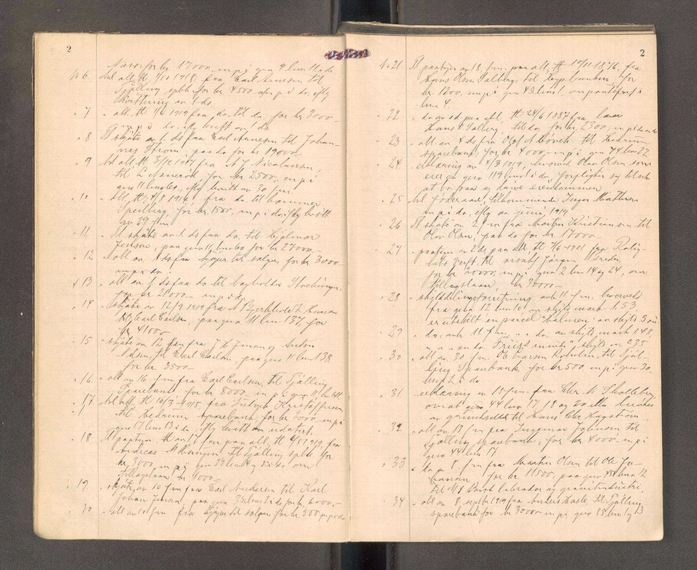 Larvik sorenskriveri, AV/SAKO-A-83/F/Fa/L0065: Tingbok, 1919-1920, p. 2