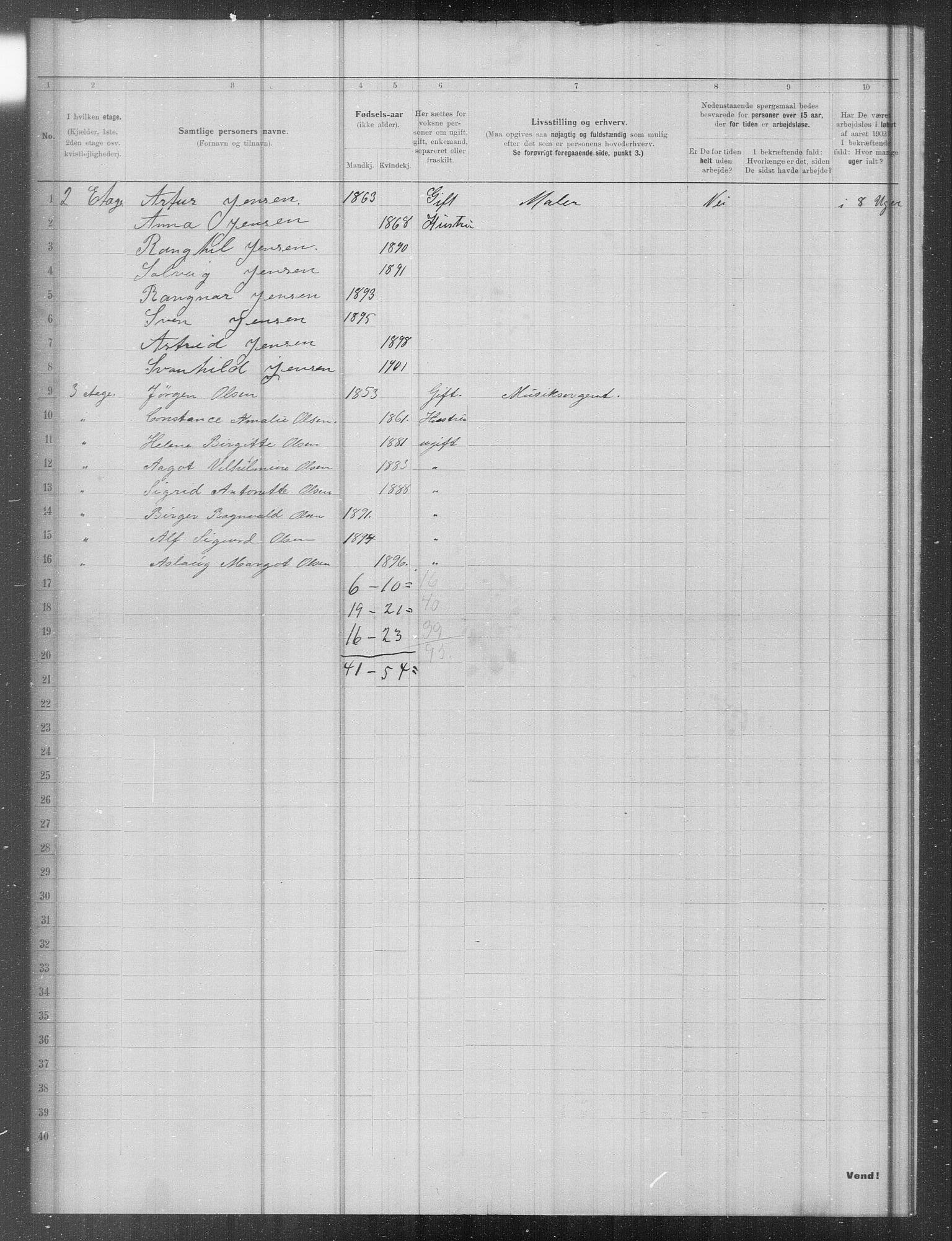 OBA, Municipal Census 1902 for Kristiania, 1902, p. 13300