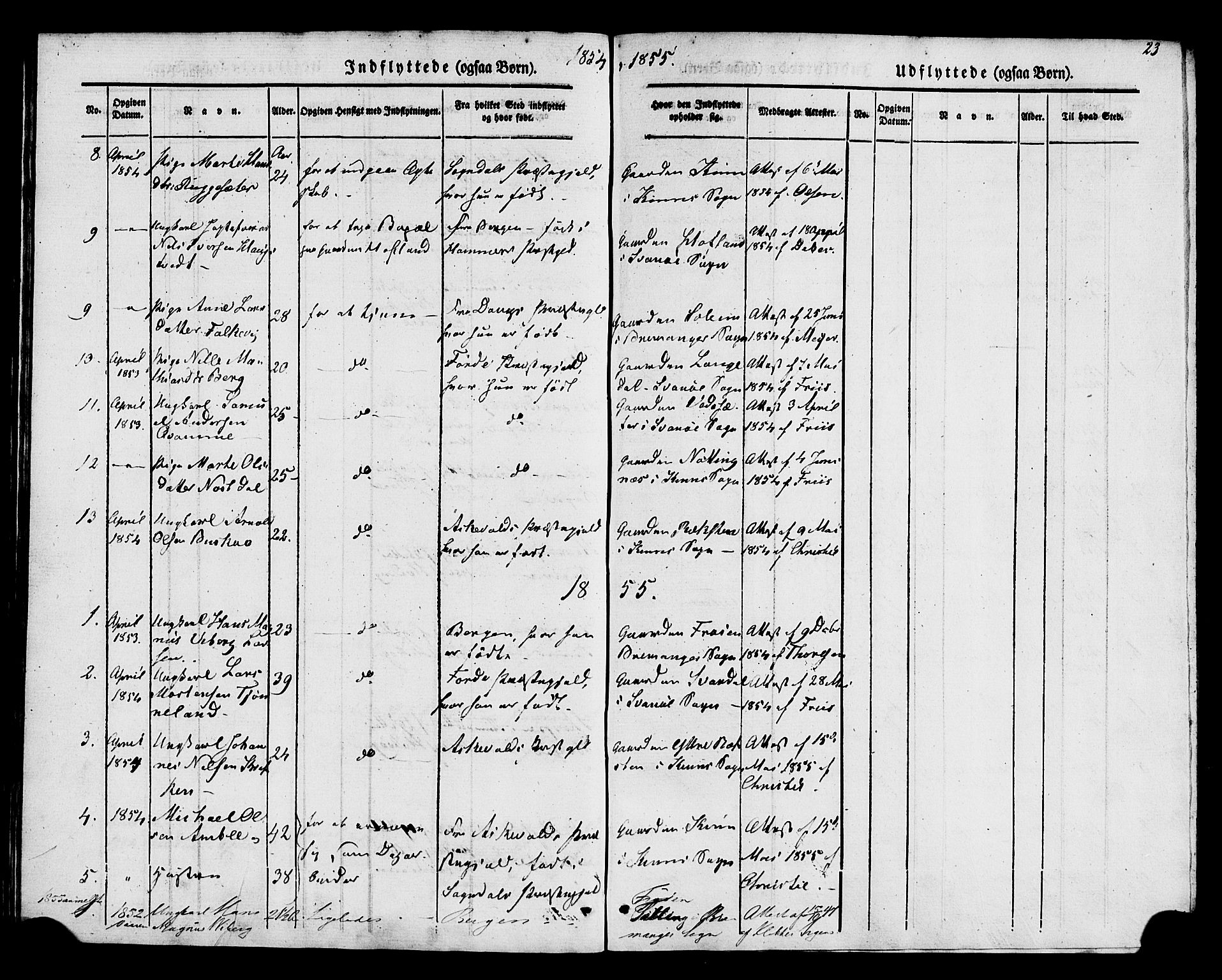 Kinn sokneprestembete, SAB/A-80801/H/Haa/Haaa/L0014: Parish register (official) no. A 14, 1841-1859, p. 23