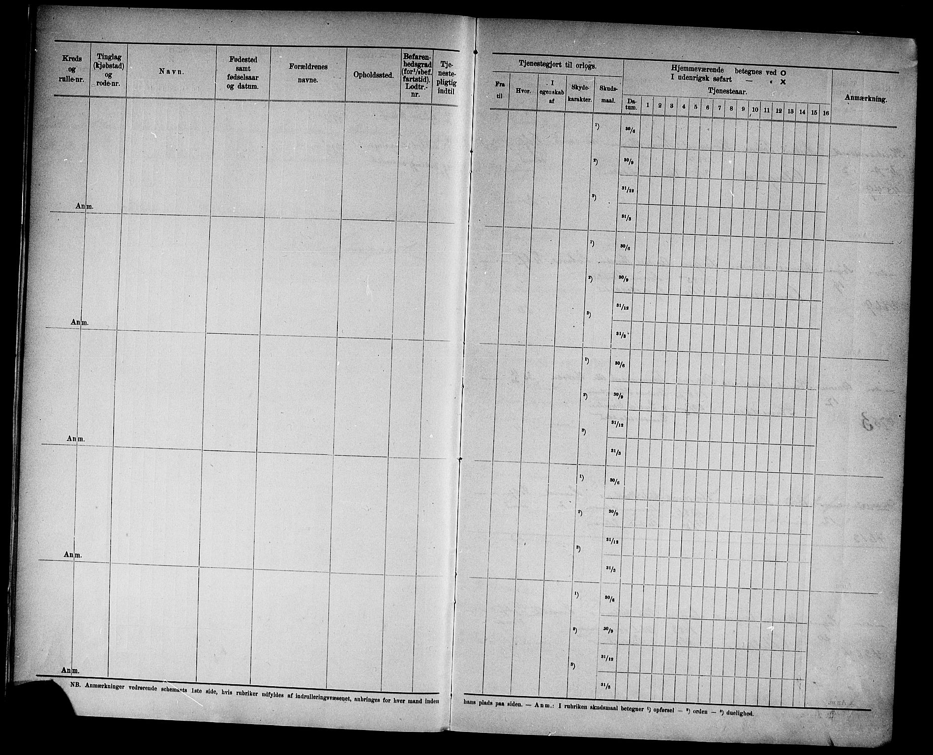 Kristiansand mønstringskrets, AV/SAK-2031-0015/F/Fd/L0010: Rulle sjøvernepliktige, C-10, 1908, p. 8