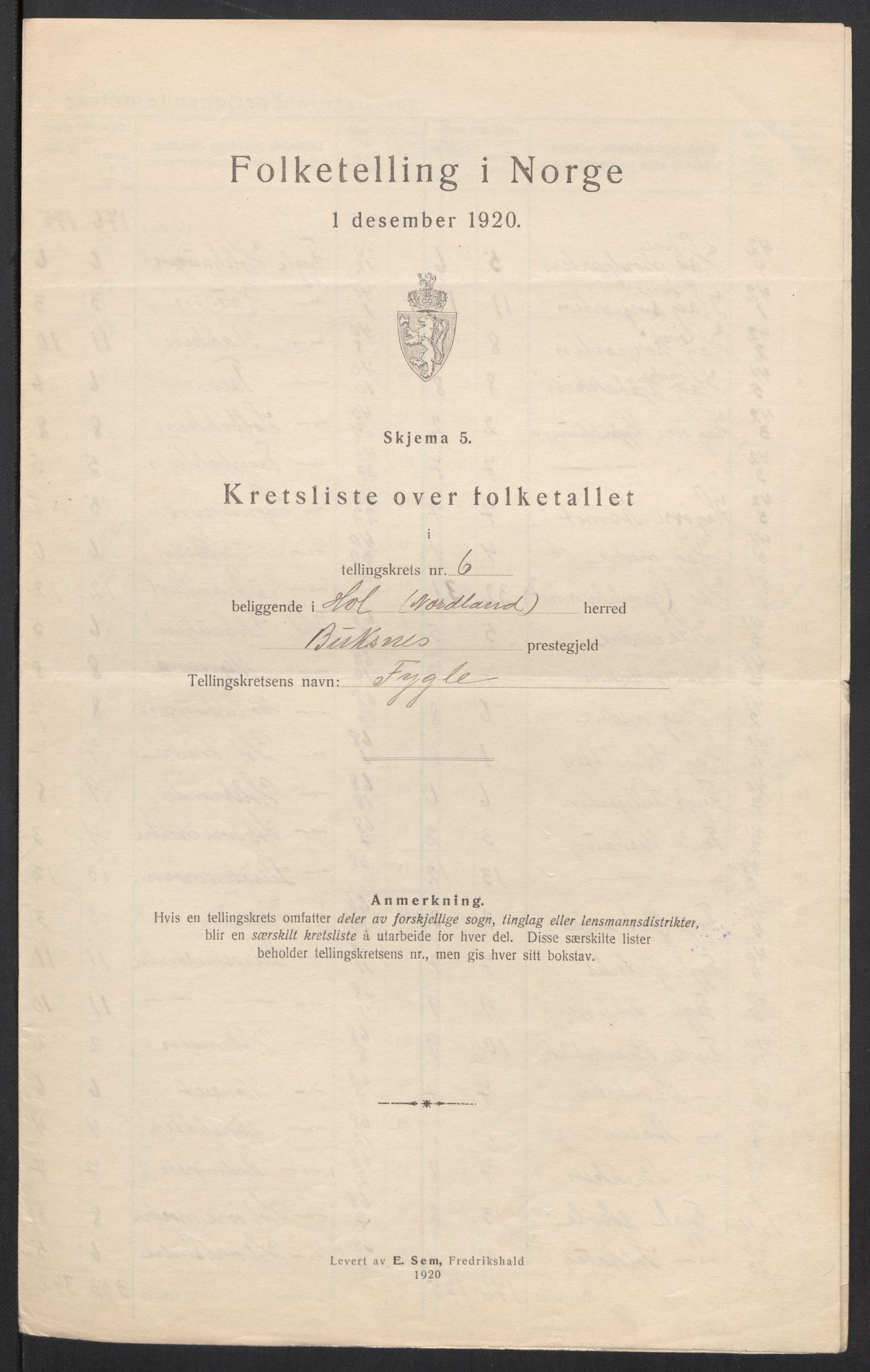 SAT, 1920 census for Hol, 1920, p. 24