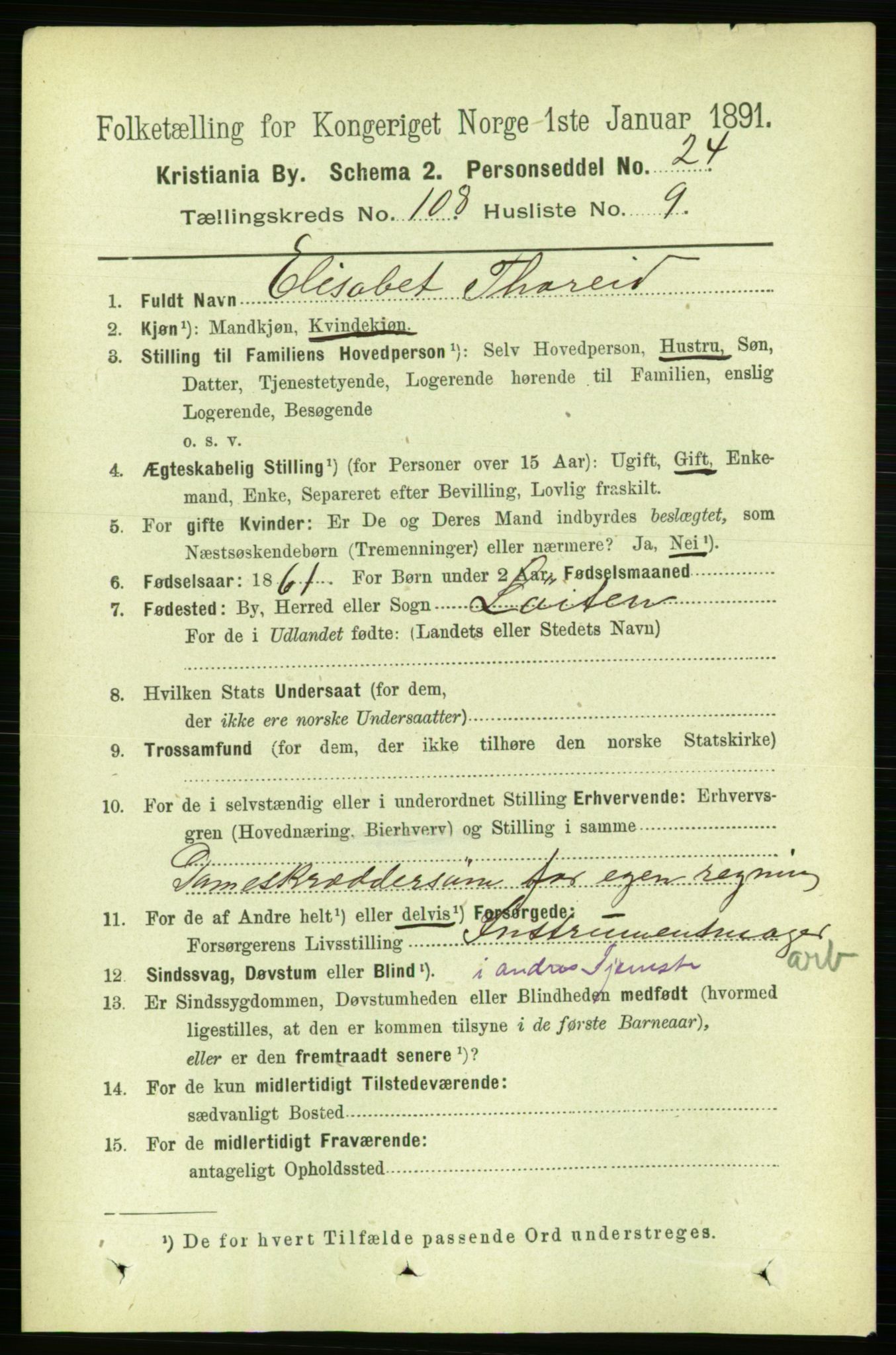 RA, 1891 census for 0301 Kristiania, 1891, p. 55757