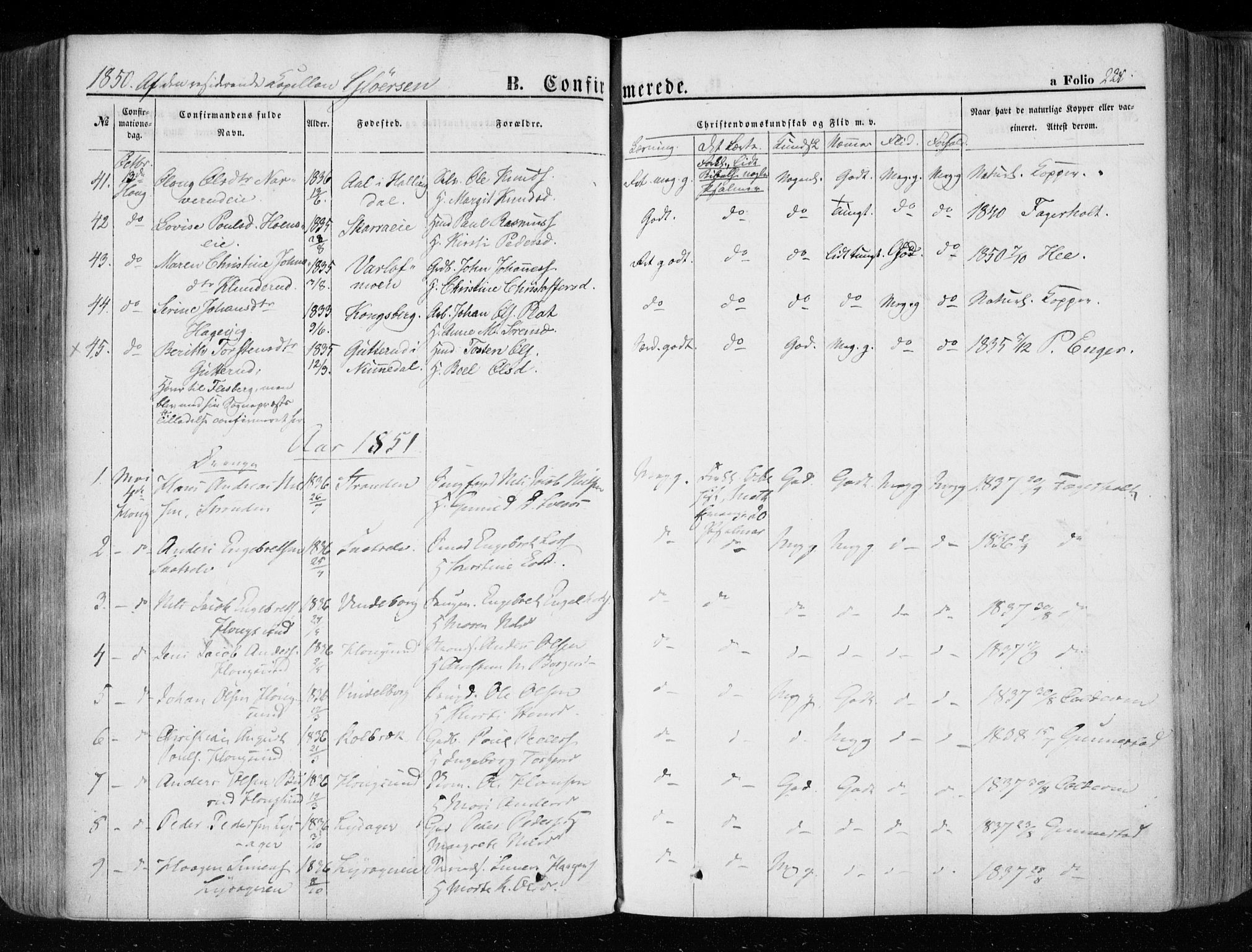 Eiker kirkebøker, SAKO/A-4/F/Fa/L0014: Parish register (official) no. I 14, 1846-1854, p. 228