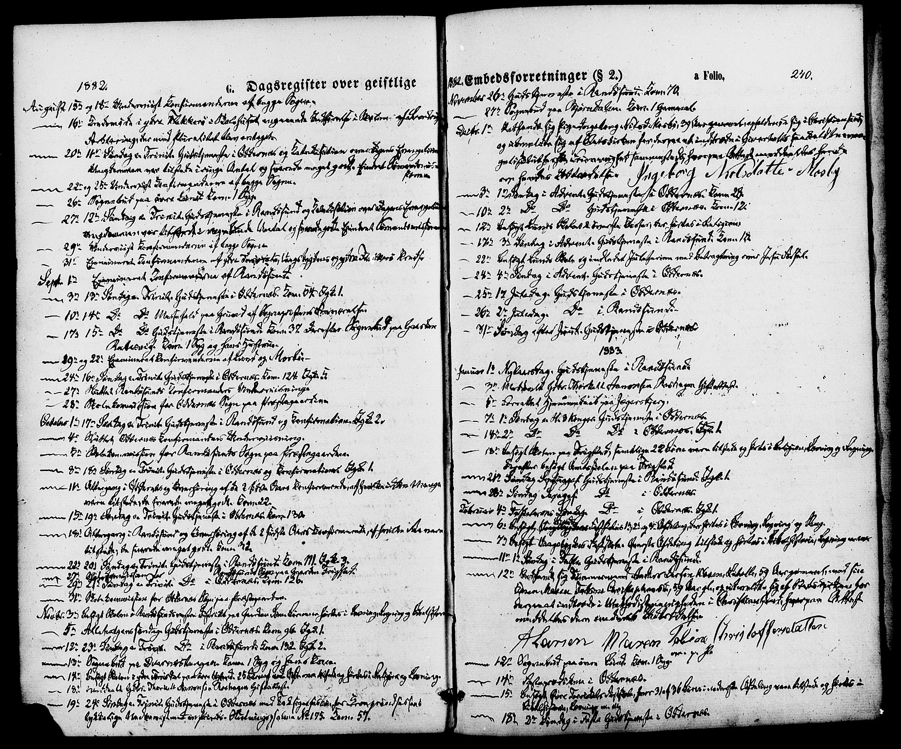 Oddernes sokneprestkontor, AV/SAK-1111-0033/F/Fa/Fab/L0001: Parish register (official) no. A 1, 1865-1884, p. 240