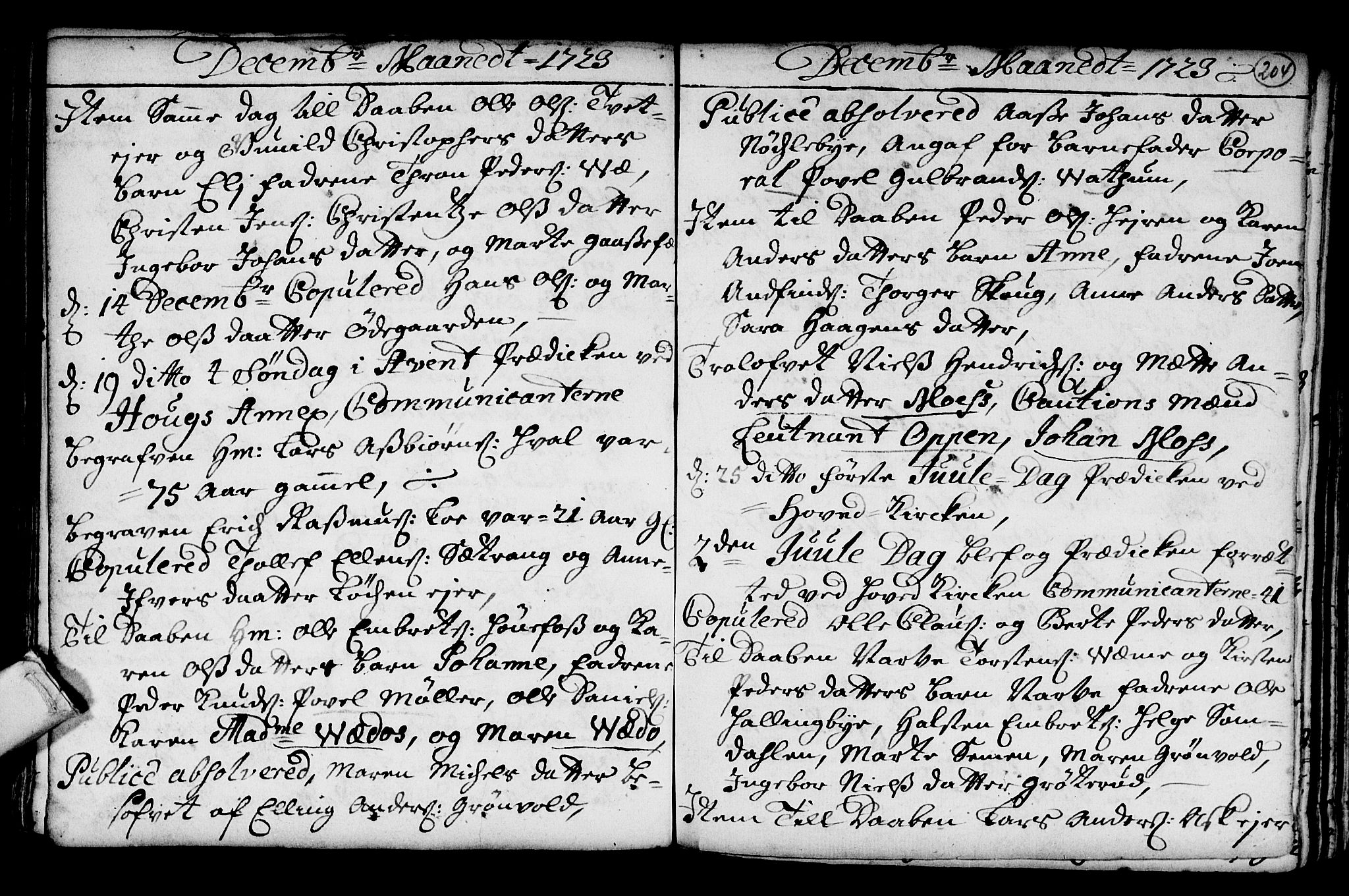 Norderhov kirkebøker, AV/SAKO-A-237/G/Ga/L0001: Parish register (copy) no. I 1, 1717-1725, p. 204