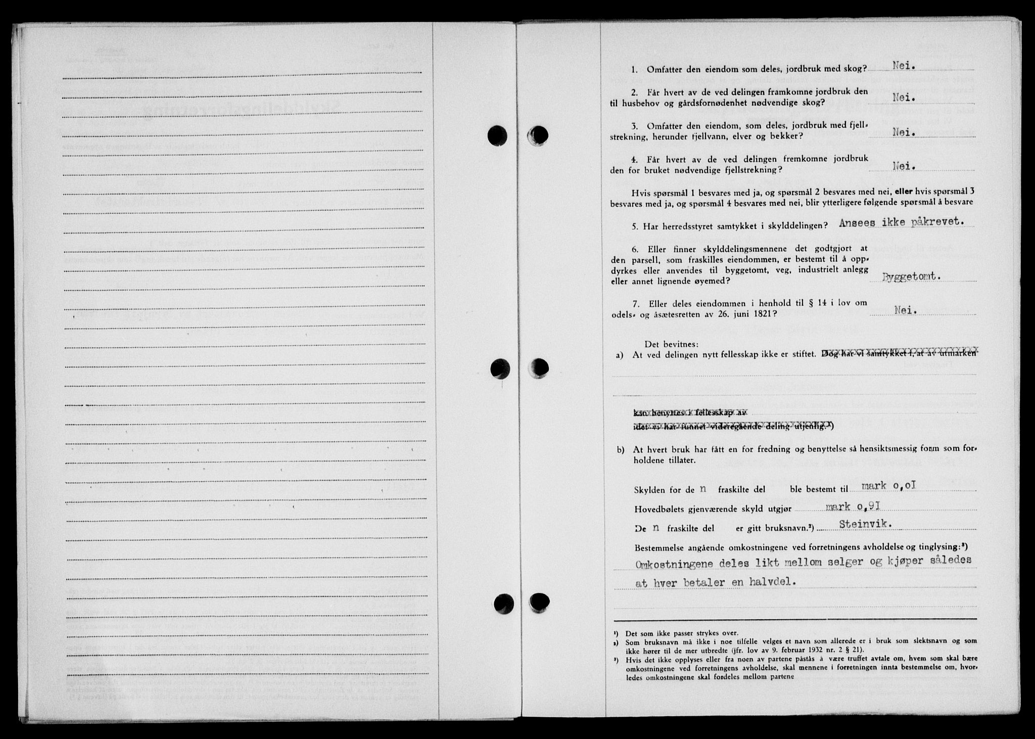 Lofoten sorenskriveri, SAT/A-0017/1/2/2C/L0021a: Mortgage book no. 21a, 1949-1949, Diary no: : 2323/1949